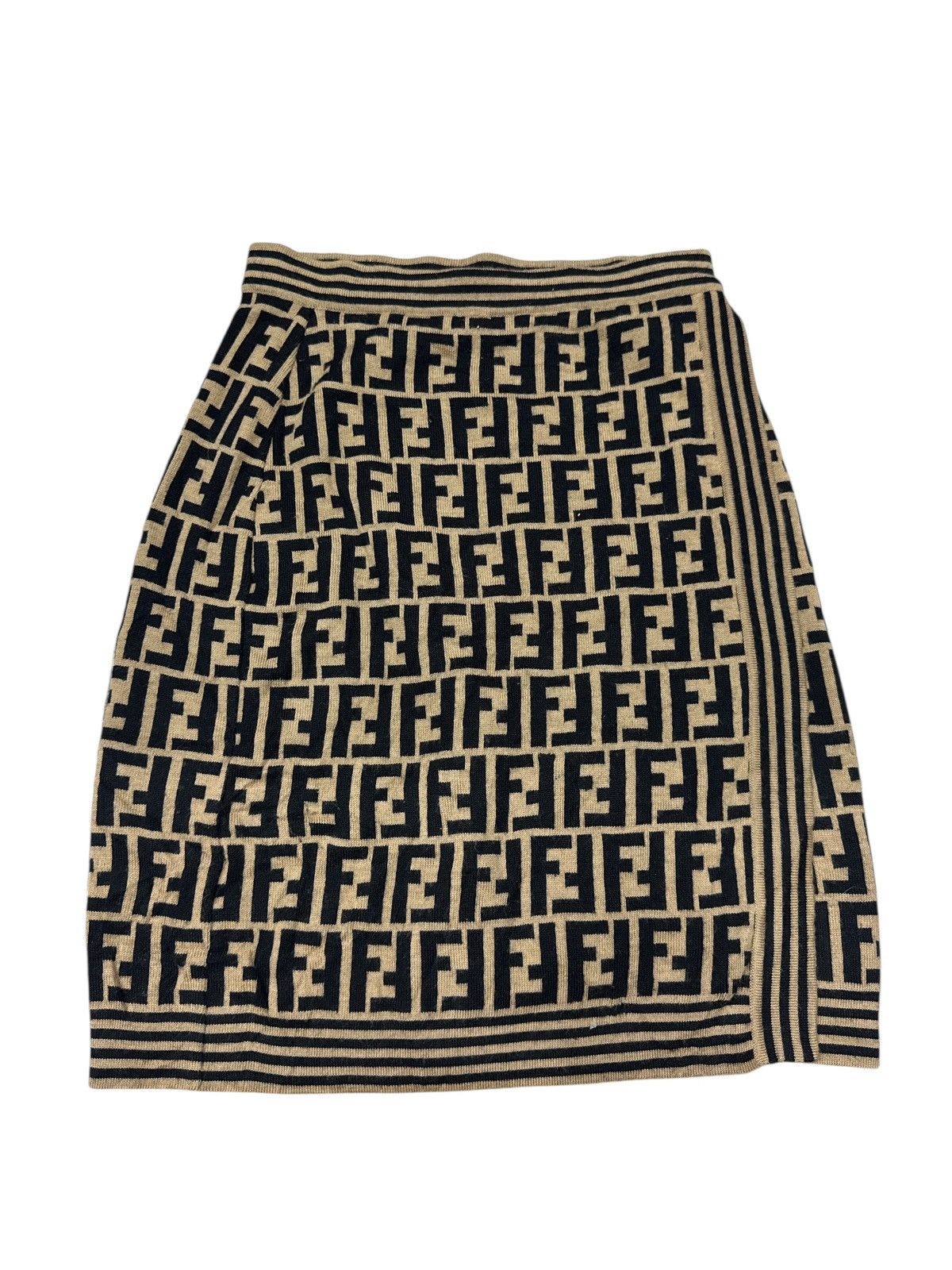Fendi FENDI ZUCCA MONOGRAM WOOL MID LENGTH SKIRT Size 27" / US 4 / IT 40 - 1 Thumbnail