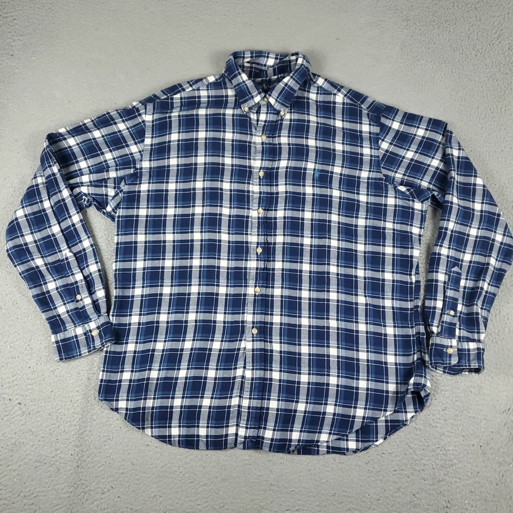 Ralph Lauren VINTAGE Ralph Lauren Shirt Mens 2XL Long Sleeve Button Up Collared Cotton Plaid Logo Classic Size US XXL / EU 58 / 5 - 3 Thumbnail