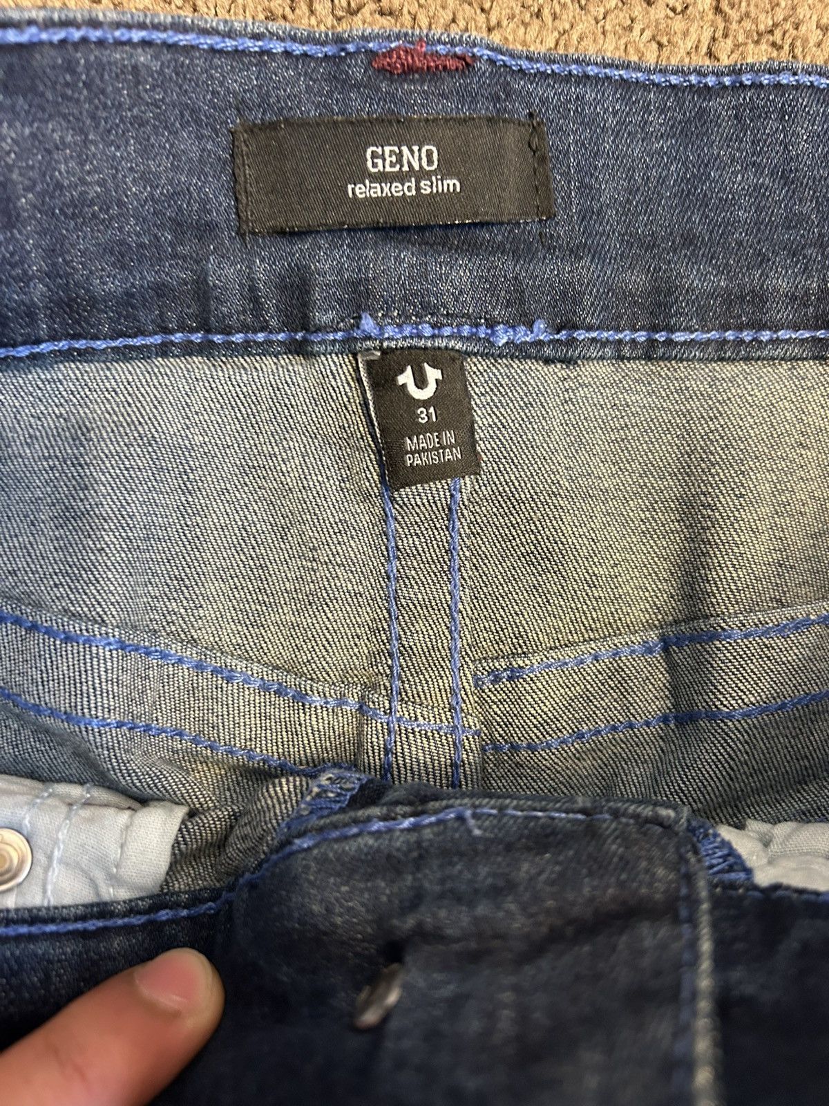 True Religion True Religion navy blue jeans relaxed slim Size US 31 - 3 Thumbnail