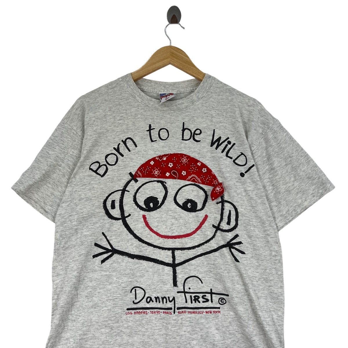 Vintage Vintage 90s DANNY FIRST USA Born To Be Wild T-Shirt Size US L / EU 52-54 / 3 - 2 Thumbnail