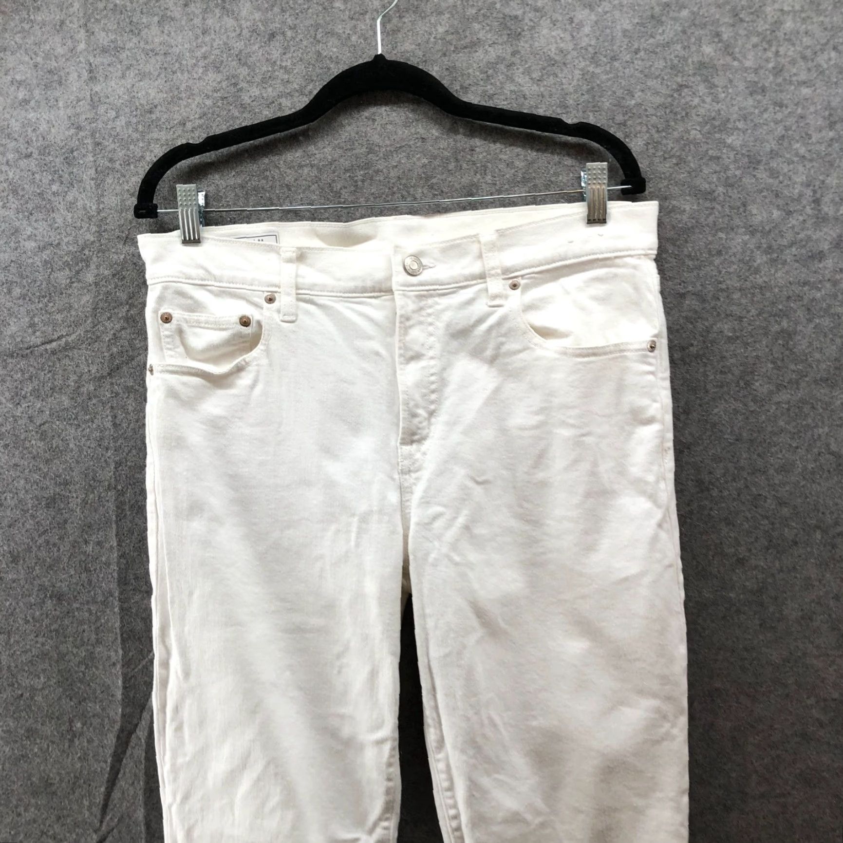 Gap Gap Girlfriend Mid Rise Jeans Womens 8 29 White Stretch Size 30" / US 8 / IT 44 - 3 Thumbnail