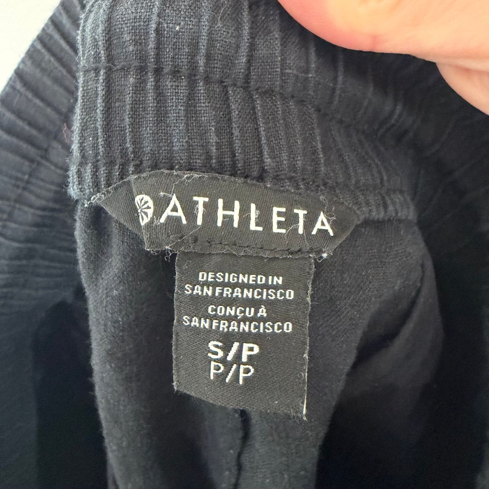 Athleta Athleta Black Retreat Linen High Rise Wide Leg Pants Sz S Size 27" / US 4 / IT 40 - 2 Thumbnail