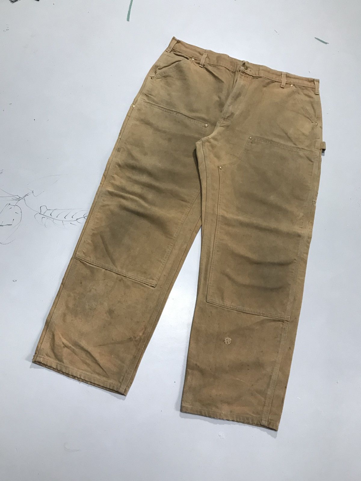 Carhartt Vintage carhartt B01 BRN dusty double knee workwear Size US 40 / EU 56 - 3 Thumbnail