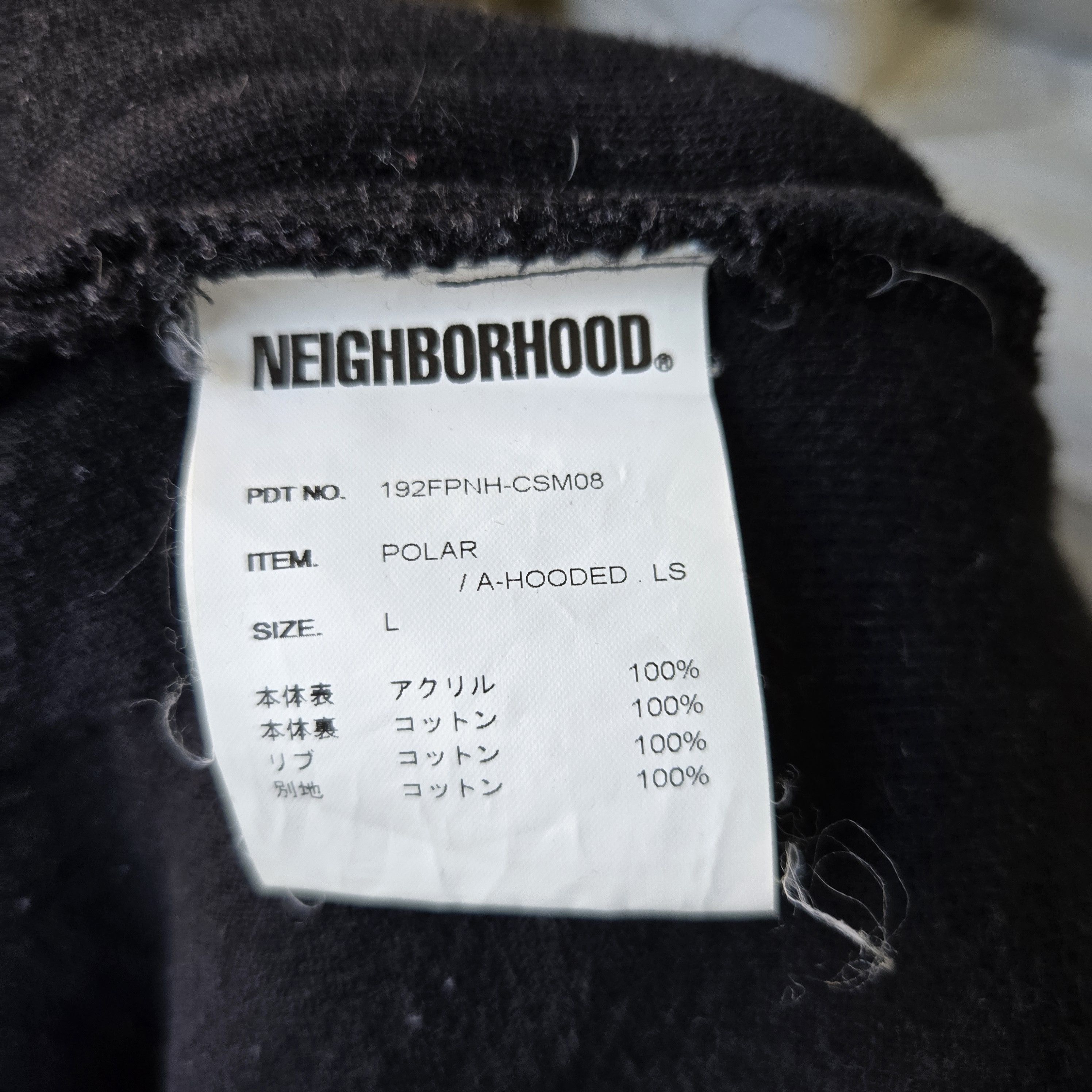 Neighborhood Polar Fleece hoodie Size US L / EU 52-54 / 3 - 7 Thumbnail