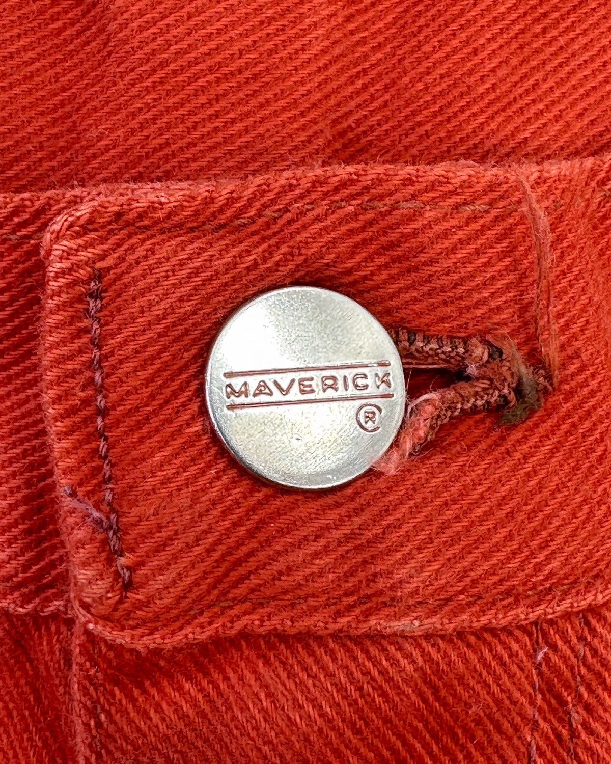 Vintage 60s/70s Orange Maverick Blue Bell Denim Shorts Size US 32 / EU 48 - 4 Thumbnail