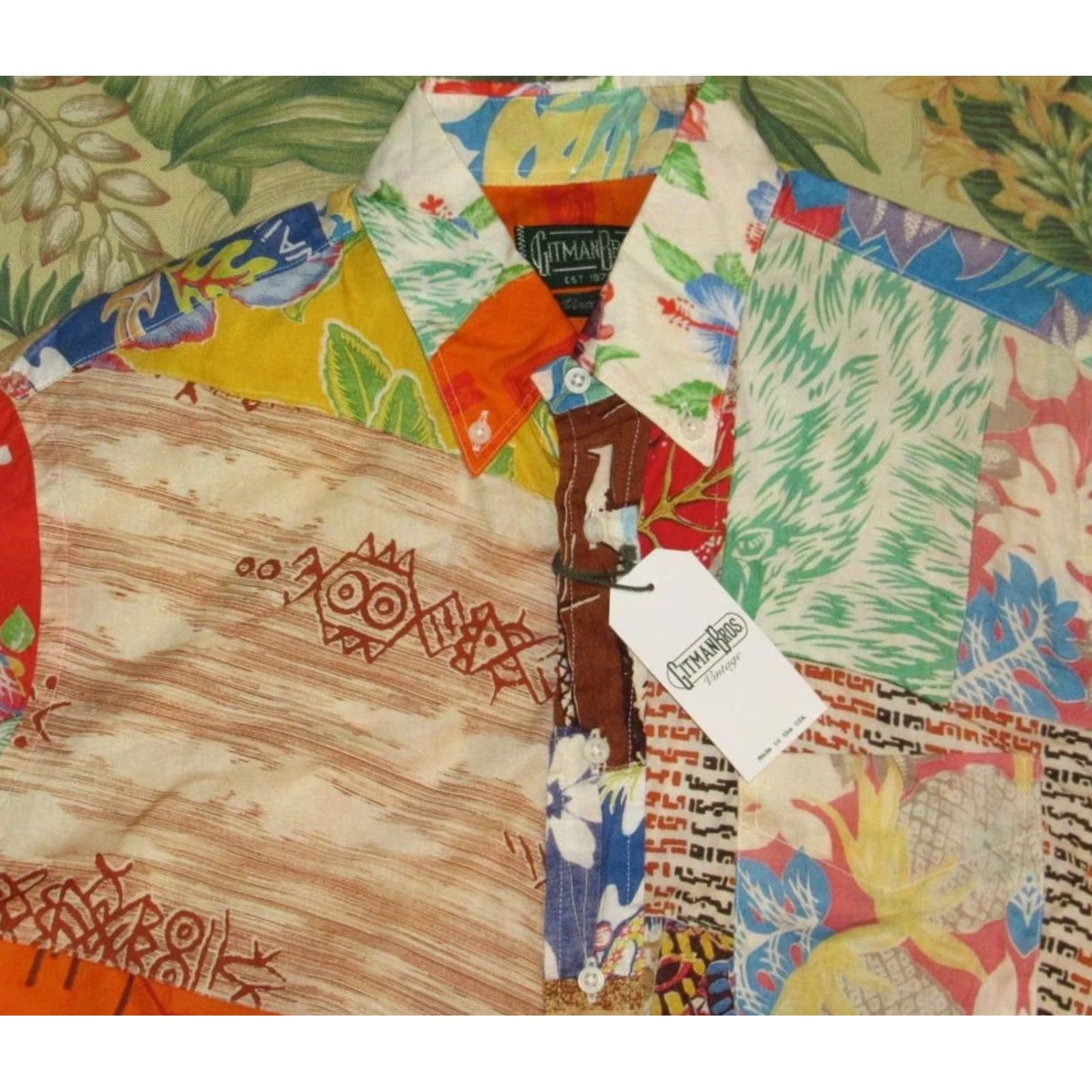 Vintage GITMAN VINTAGE Aloha Quilt Short Sleeve Button Down Shirt Medium NWT Size US M / EU 48-50 / 2 - 2 Thumbnail