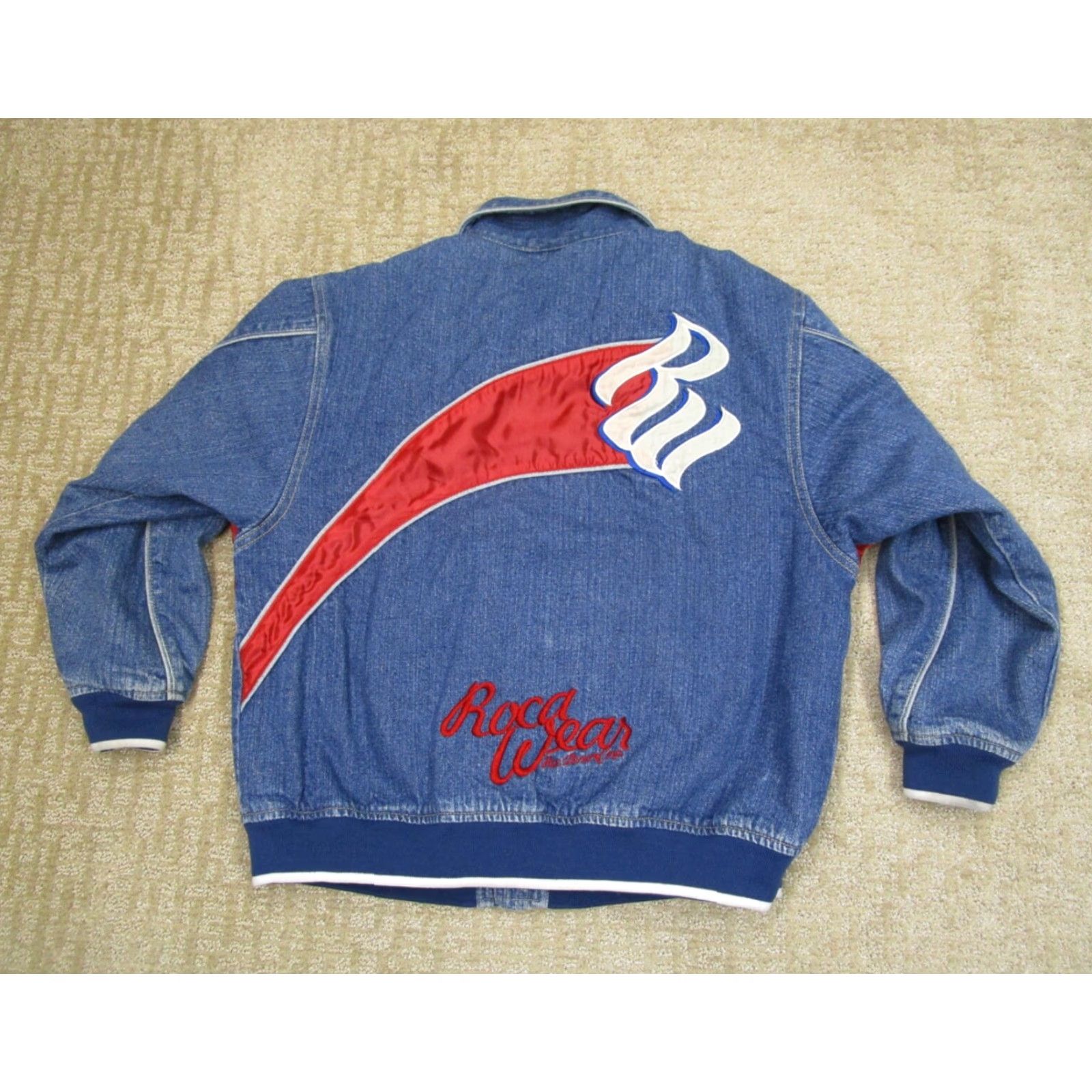 Rocawear Vintage Rocawear Denim Jacket Men M Blue Embroidered 90s Hip Hop Streetwear Jacket Size US M / EU 48-50 / 2 - 5 Thumbnail