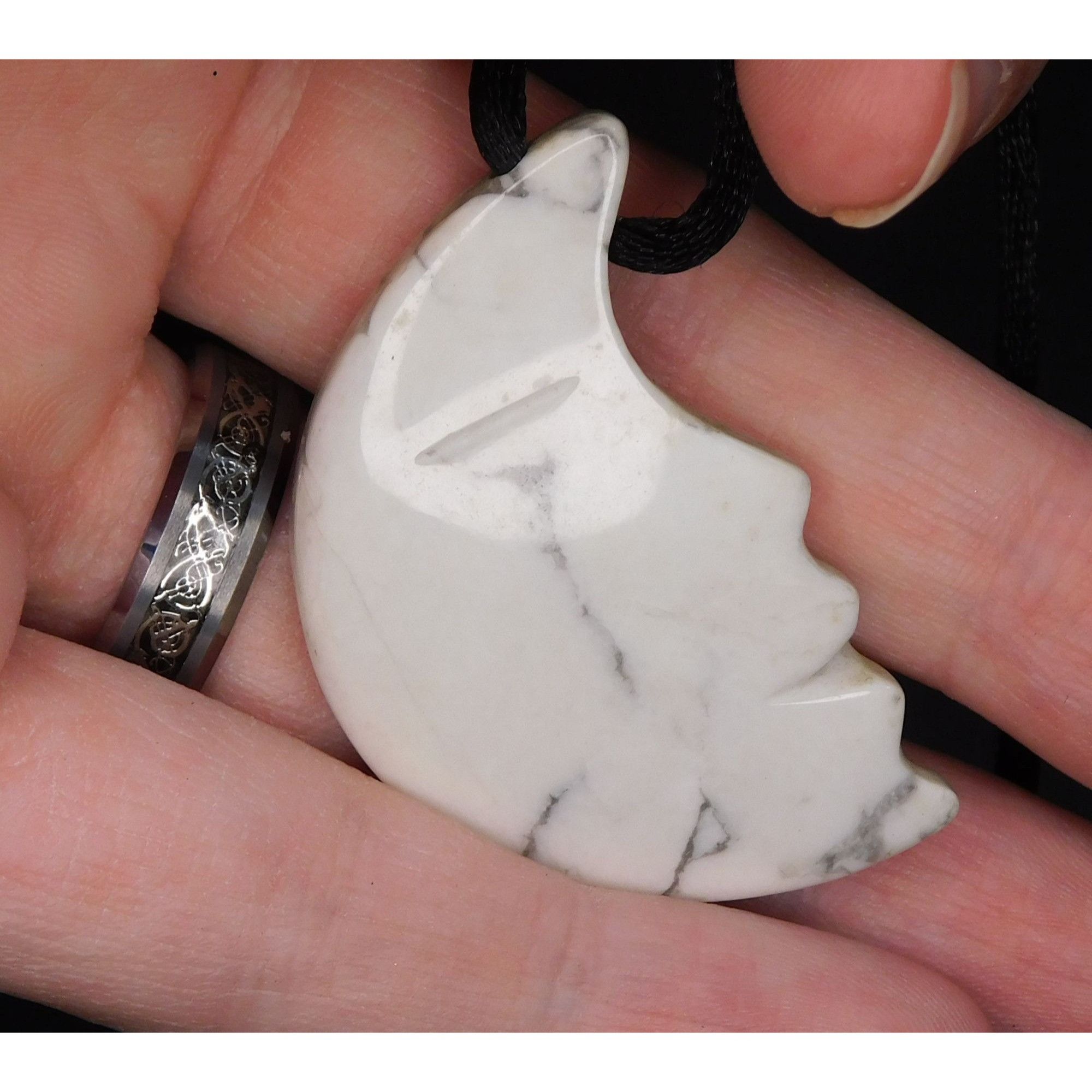 Other Whimsygoth Witchy Howlite Moon Necklace Size ONE SIZE - 1 Thumbnail