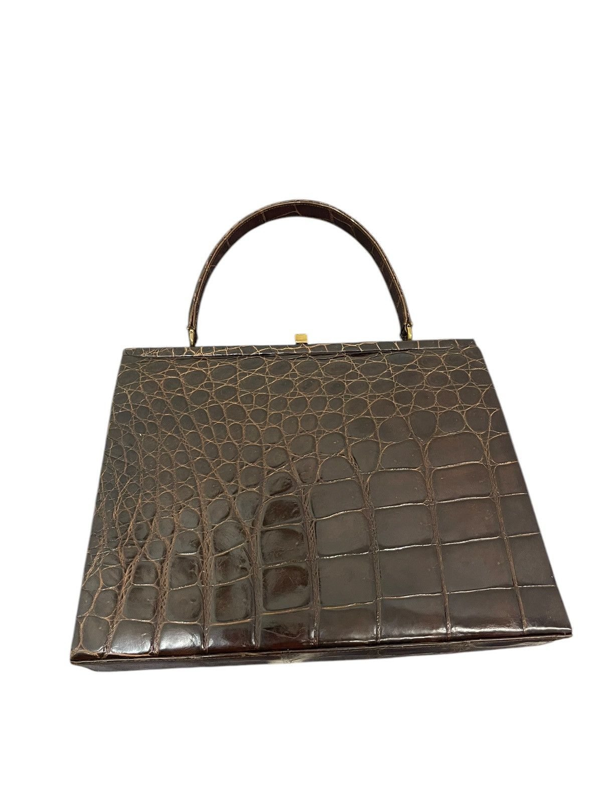 Genuine Leather Crocodile Skin Vtg DK Germany Hand Bag 1🟩3 Size ONE SIZE - 11 Thumbnail