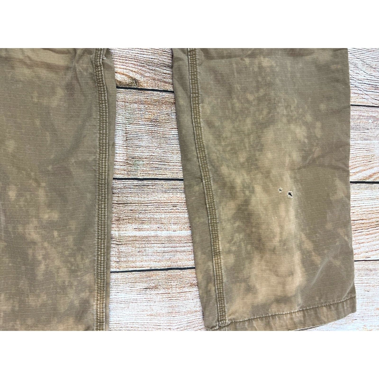 Carhartt VINTAGE Distressed Mens Carhartt Force Cargo Canvas Pants Khaki 36x32 Beige Workwear Pockets Mens Size US 36 / EU 52 - 3 Thumbnail