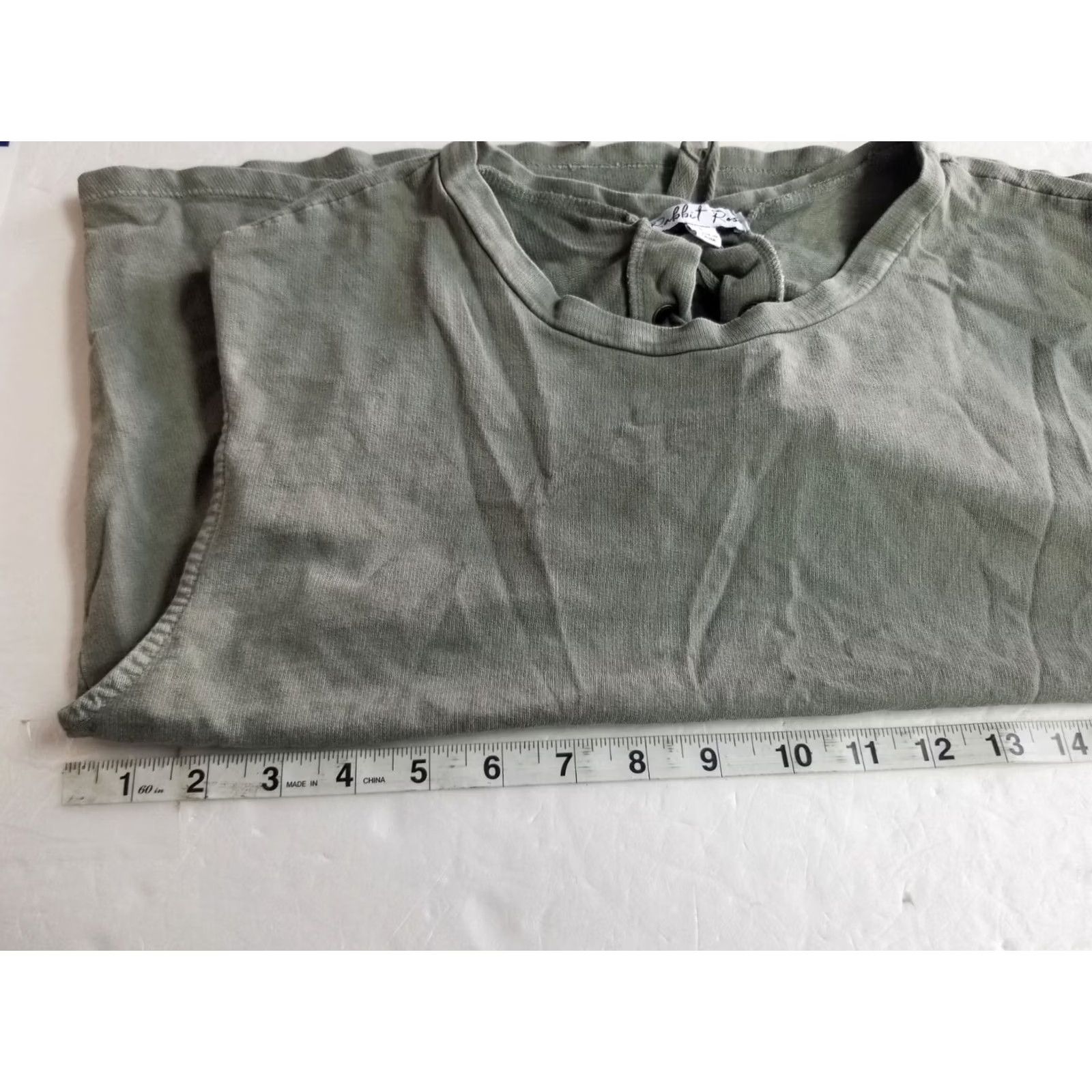 Vintage Rabbit Rose Blouse Sleeveless Green Lace Tie Round Neck Size M Womens Tunic Regular Size M / US 6-8 / IT 42-44 - 3 Thumbnail