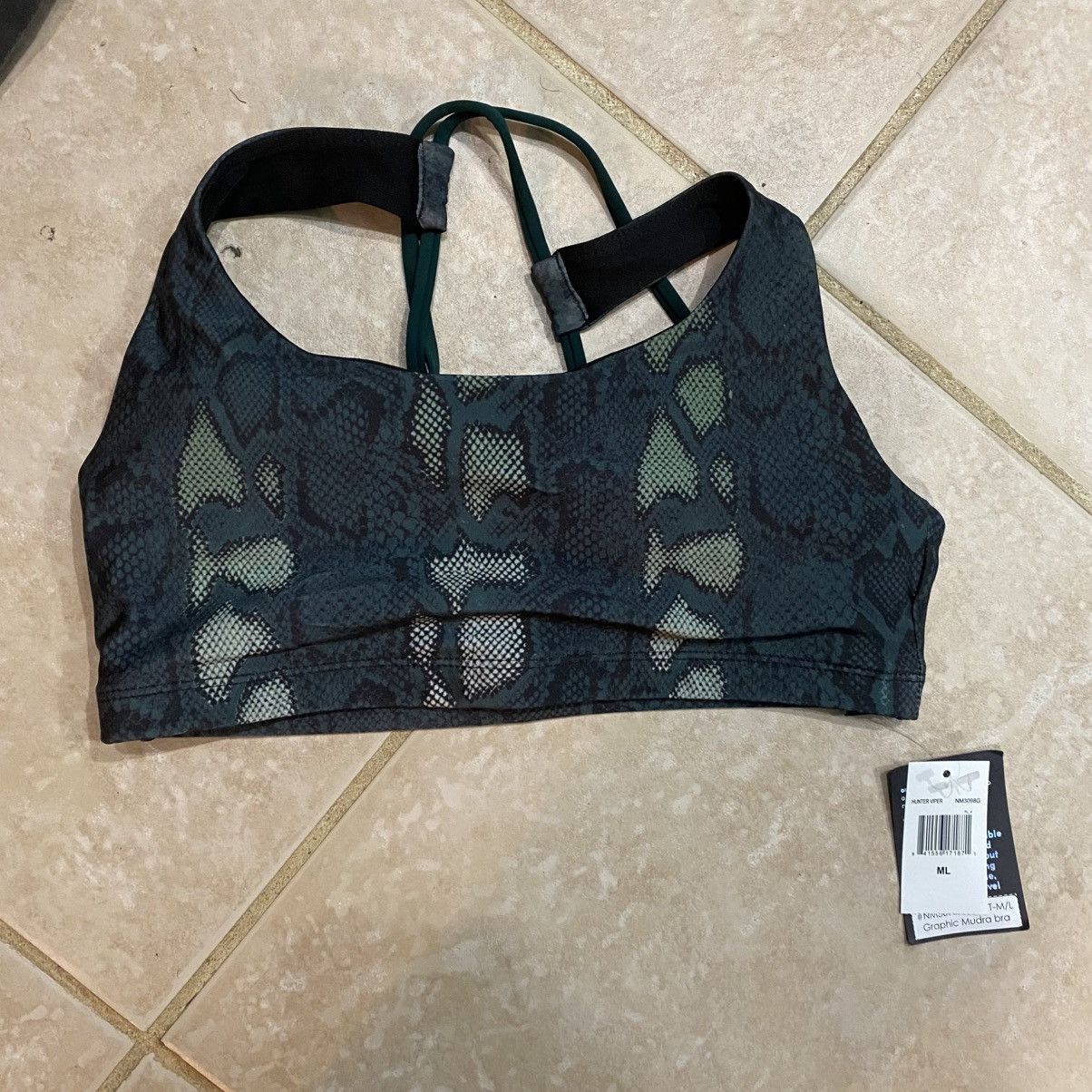 Other NEW Mundra Snakeskin Strappy Sports Bra Size S / US 4 / IT 40 - 3 Thumbnail