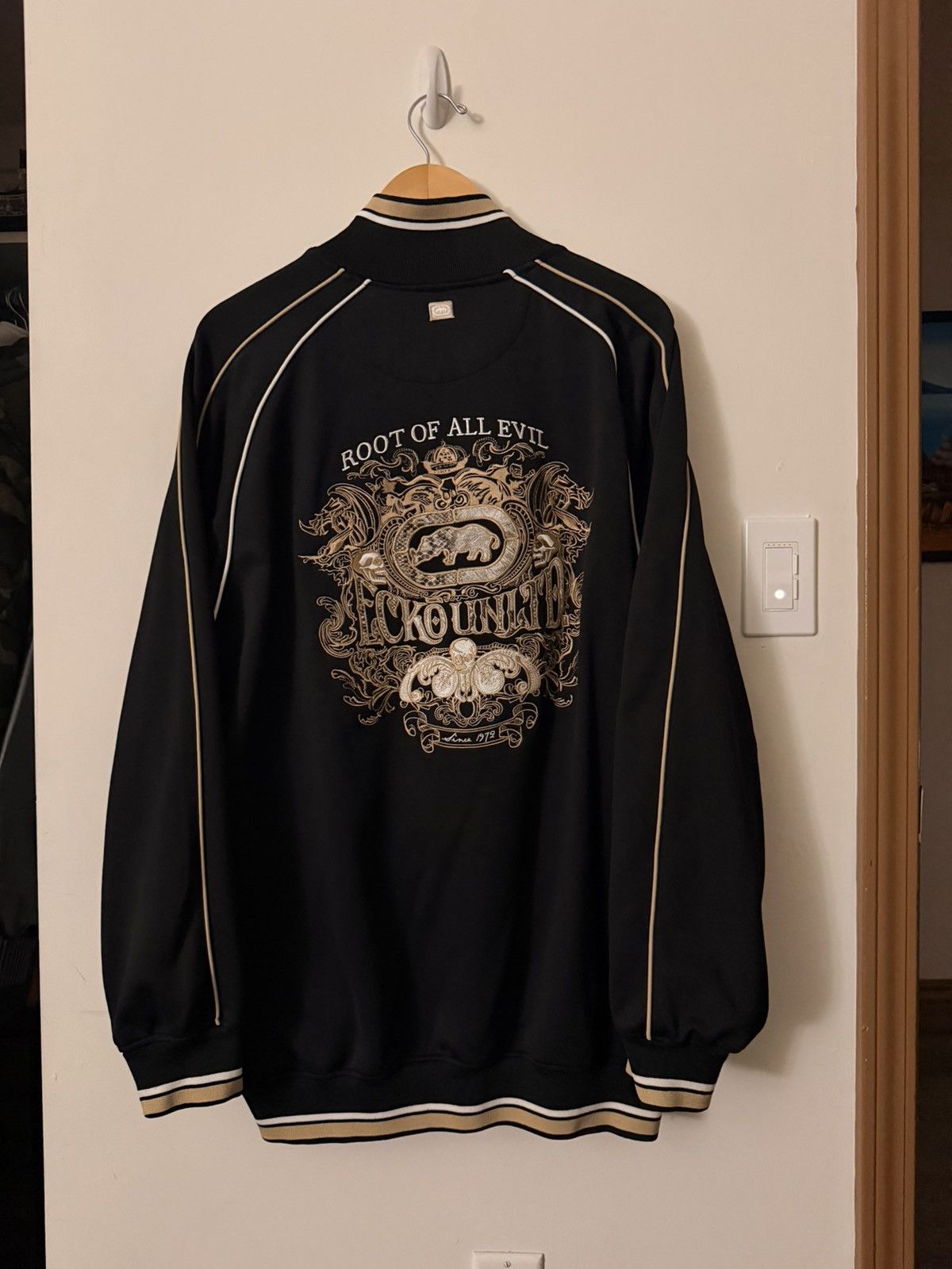Ecko Unltd. Vintage Black Ecko Untld Track Zipup Grail, Root of All Evil Size US XL / EU 56 / 4 - 1 Thumbnail
