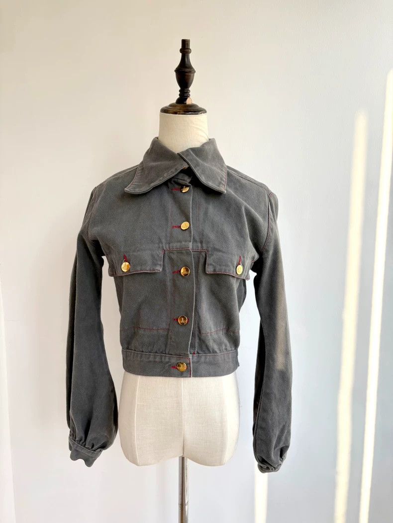 Vivienne Westwood Vivienne Westwood Gray old cowboy jacket with gold buttons Size XS / US 0-2 / IT 36-38 - 1 Thumbnail
