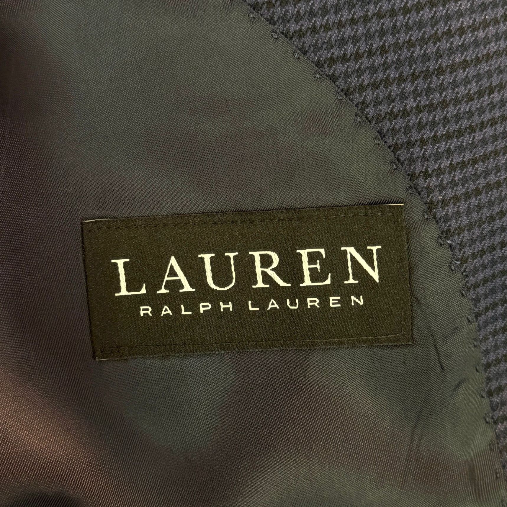 Ralph Lauren Lauren Ralph Lauren Blazer Jacket Mens 38R Medium Blue Black Houndstooth Size 40R - 3 Thumbnail
