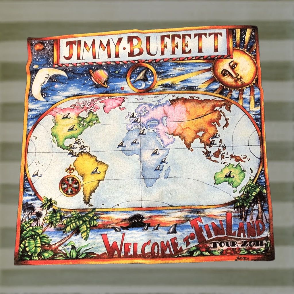 Anvil VINTAGE? (No) Jimmy Buffett Welcome To Finland 2011 Tour Shirt 2XL Navy Blue Parrot Head Shirt Mens 2XL Navy Blue Parrot Head Size US XXL / EU 58 / 5 - 1 Thumbnail