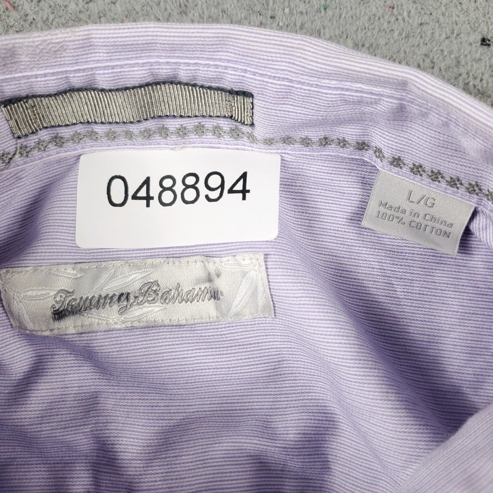 Tommy Bahama VINTAGE Tommy Bahama Men's Shirt Large Purple Casual Button-Up Long Sleeve Cotton Size US L / EU 52-54 / 3 - 6 Thumbnail