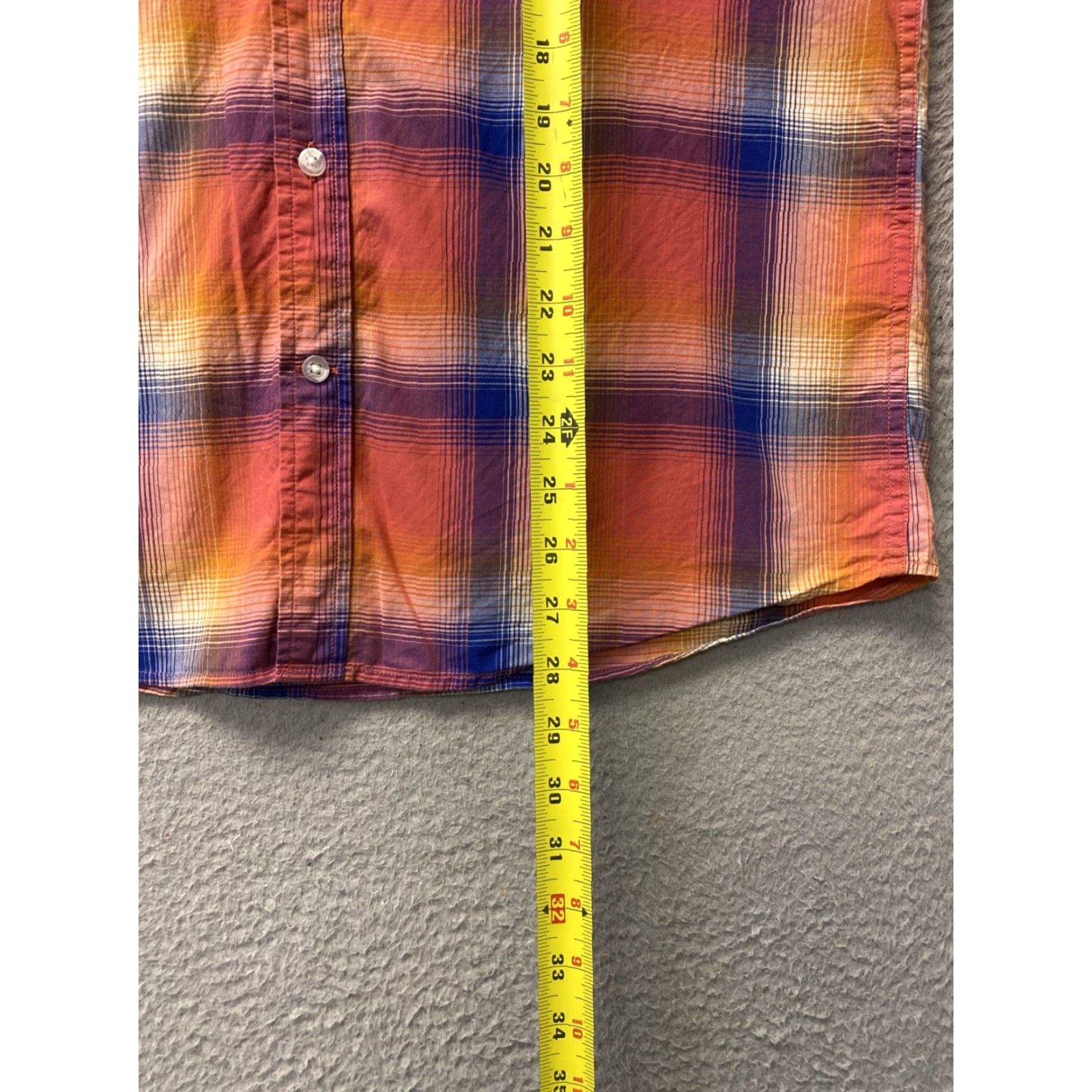 Banana Republic Banana Republic Shirt Mens M Plaid Short Sleeve Button Up / 162-25 Multicolor Cotton Woven Casual Regular Collar Button-Front Men’s Shirt Size US M / EU 48-50 / 2 - 7 Thumbnail