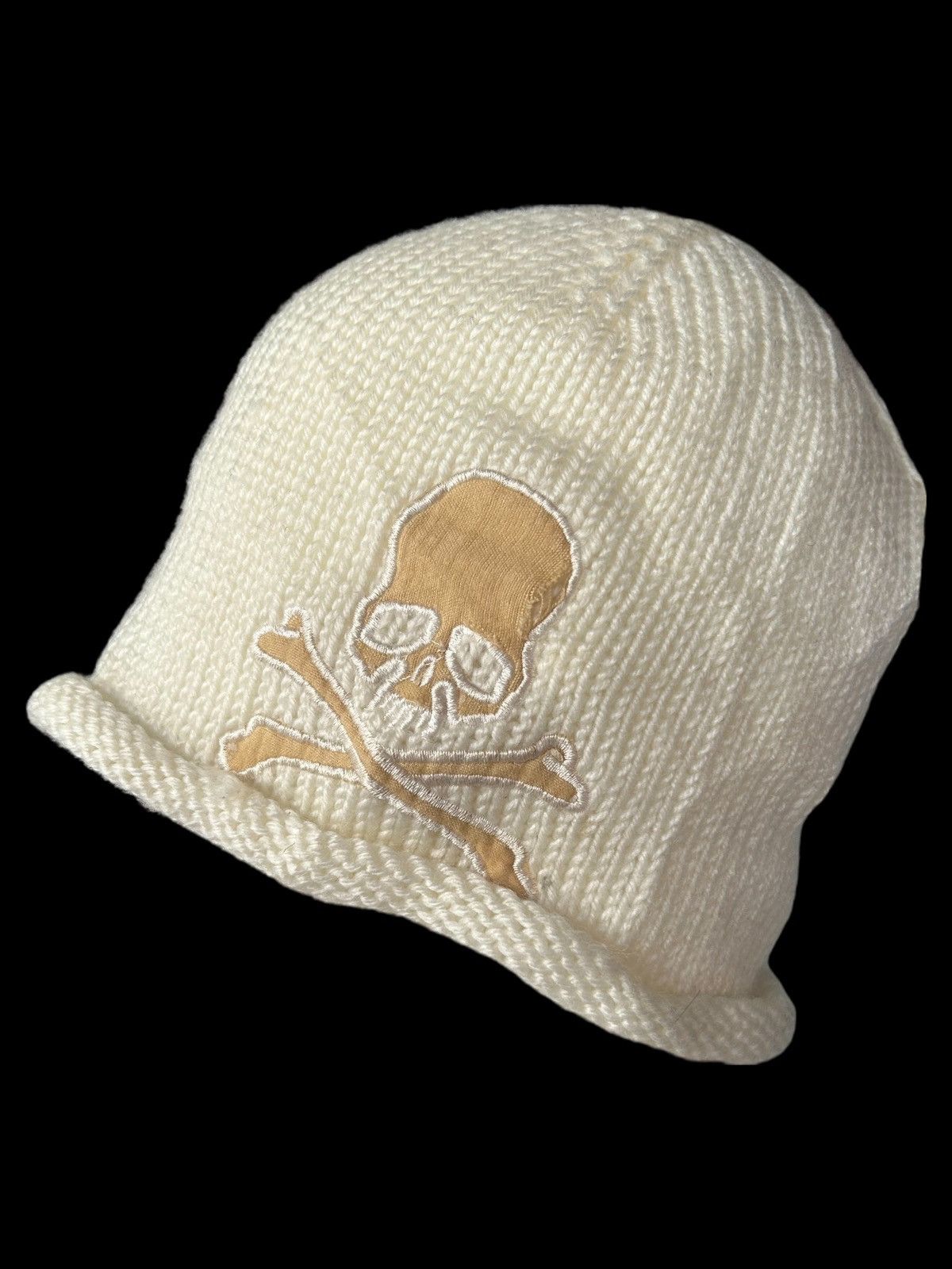 Japanese Brand × Kapital × Vintage Michael Klein Skull Knitted Big Beanie Hats Rare ☠️☠️ Size ONE SIZE - 1 Thumbnail