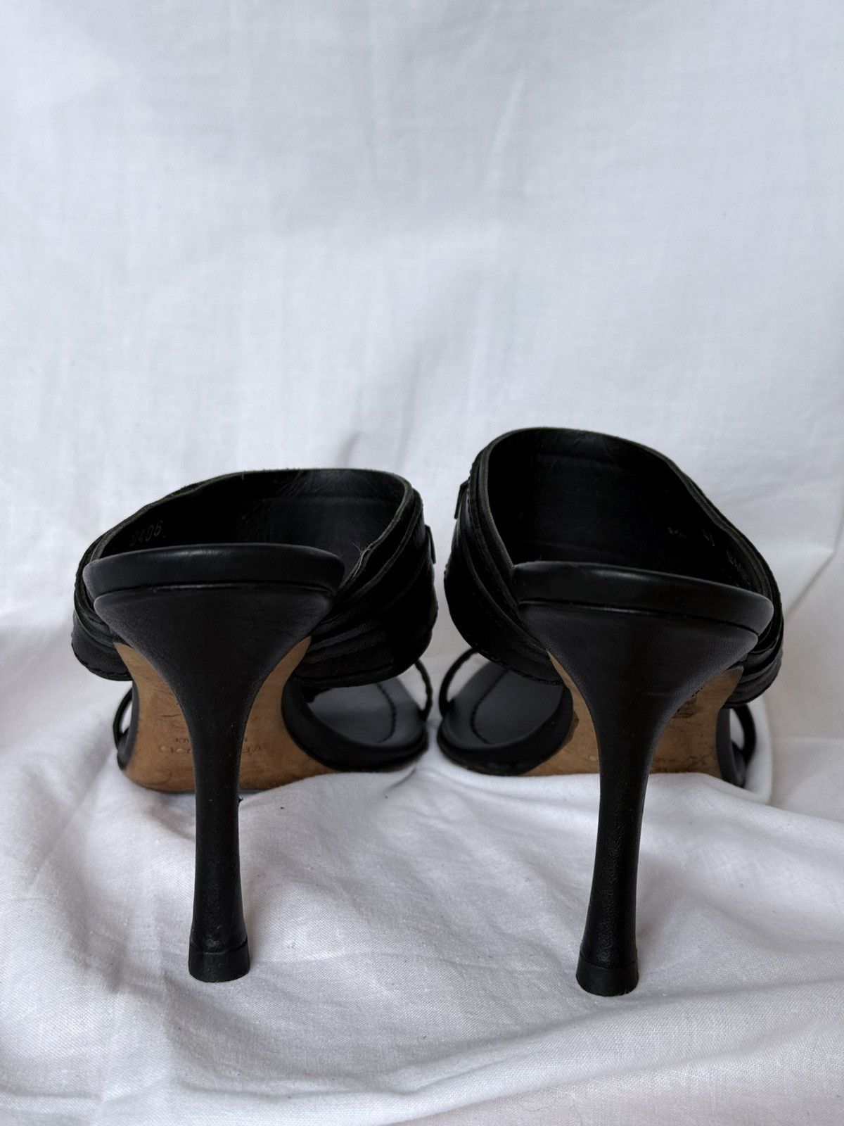 Dior Dior Black Leather Logo CD Sandals Size US 7 / IT 37 - 8 Thumbnail