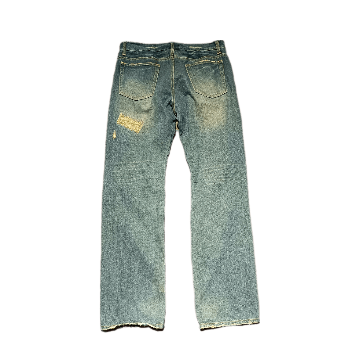 If Six Was Nine × Japanese Brand 🇯🇵 Y2k Japanese Ripped Denim Size US 34 / EU 50 - 2 Thumbnail