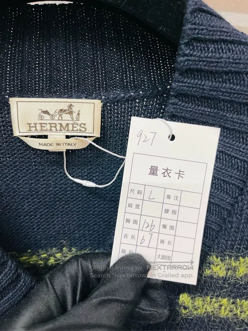 Hermes Hermes Contrast Color Striped Cashmere Vest Size L / US 10 / IT 46 - 2 Thumbnail