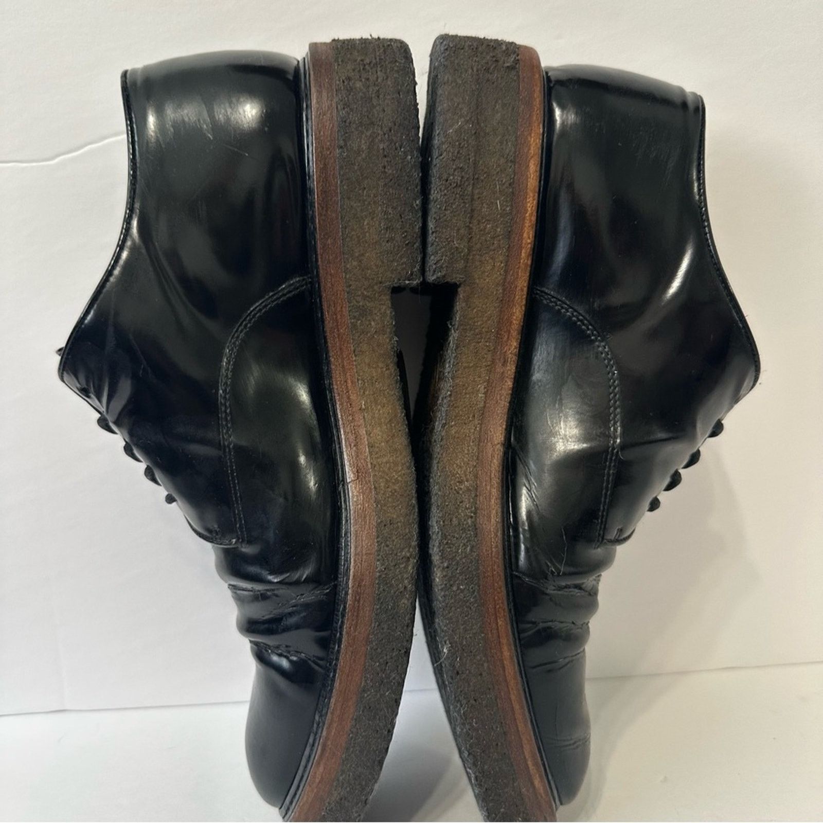 Dries Van Noten 90s style Black Patent Leather Oxford Shoes EU 37.5 Platform Size US 7.5 / IT 37.5 - 4 Thumbnail
