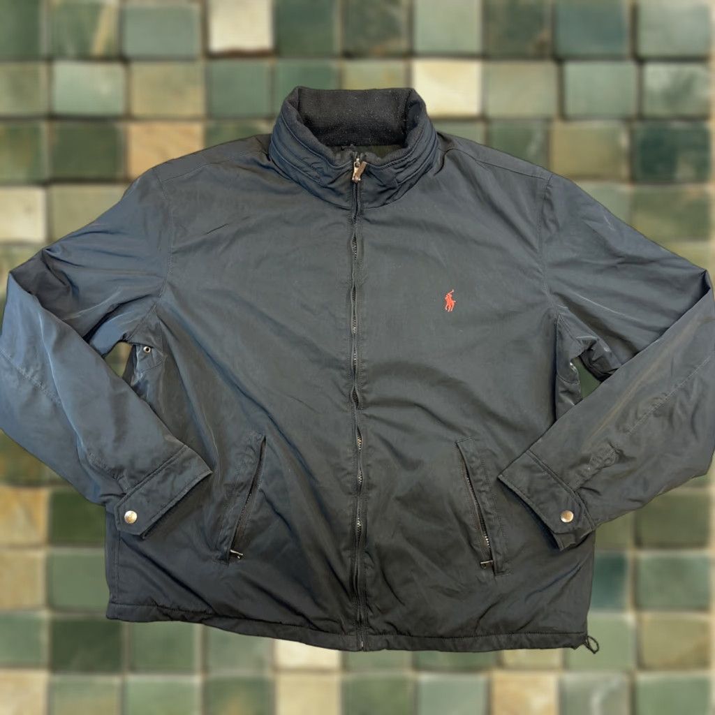 Polo Ralph Lauren Polo Ralph Lauren Coat Men XXL Black Insulated Rollaway Hood Full Zip Classic Windbreaker Zip Pockets Logo Embroidered Water Resistant Lined Windproof Size US XXL / EU 58 / 5 - 1 Thumbnail