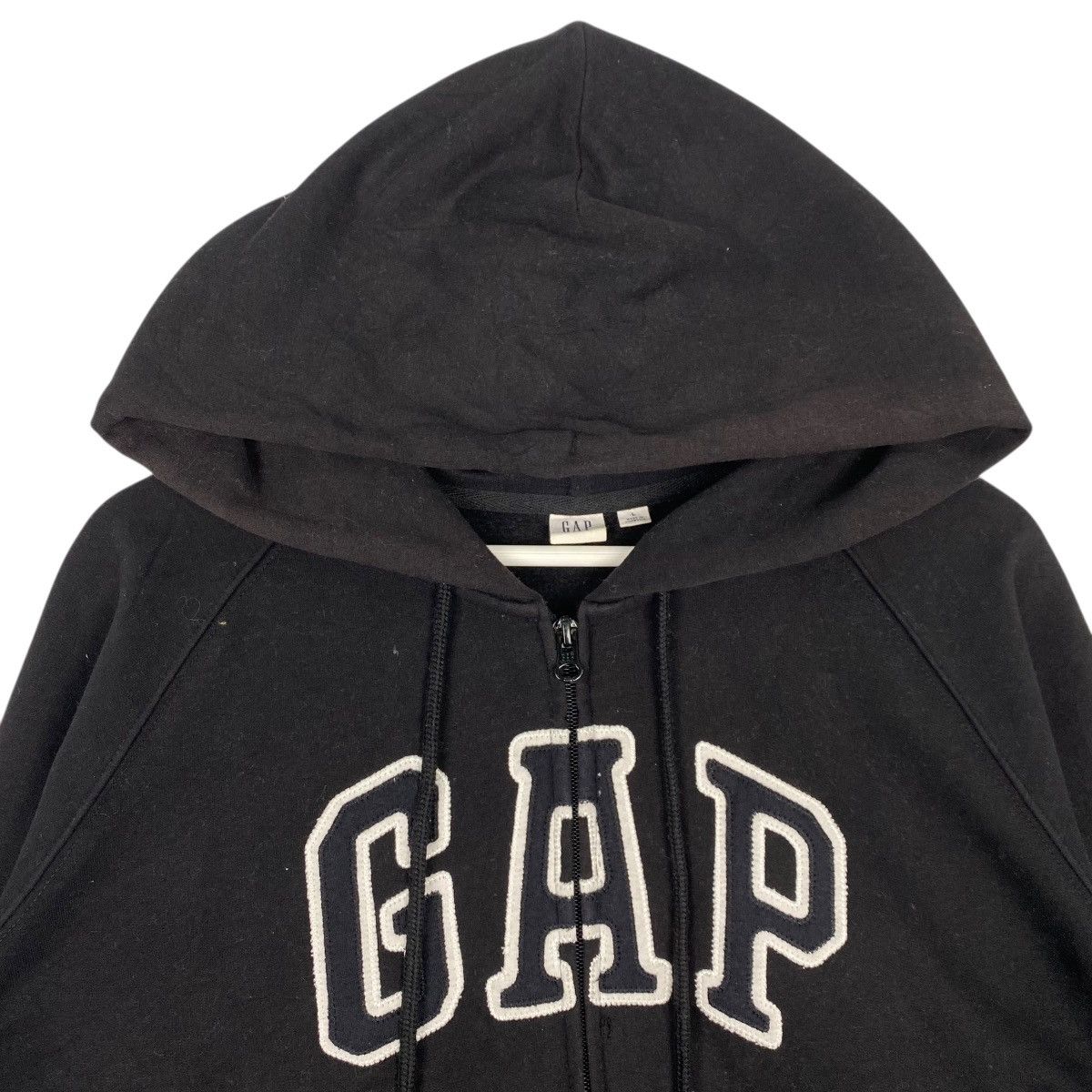Gap Vintage GAP Full Zipper Hoodie Sweater Black Big Logo Size US L / EU 52-54 / 3 - 4 Thumbnail