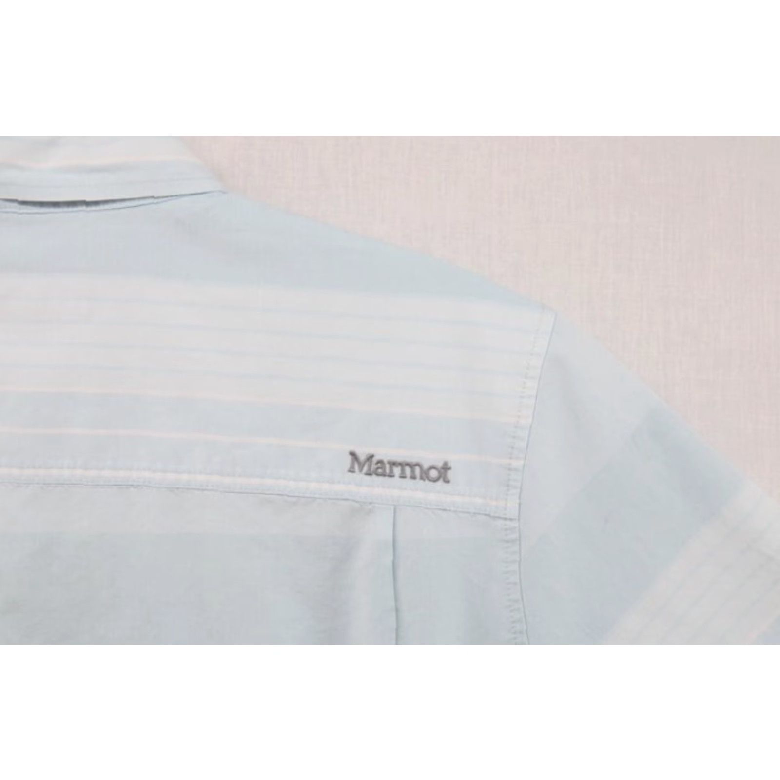 Marmot Marmot Shirt Men's L Blue Striped Short Sleeve Button-Up Casual Workwear Button-Up Mens Marmot Shirt Blues Striped Casual Classic Outdoor 80s? Size US L / EU 52-54 / 3 - 7 Thumbnail