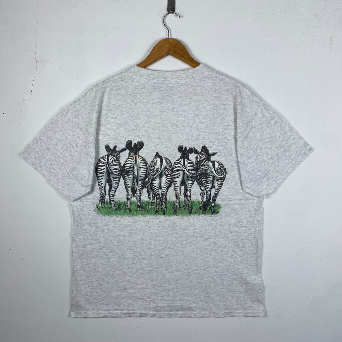 Habitat Vintage 90's Habitat ZEBRAS Mirror Print Graphic Tee Shirt Size US L / EU 52-54 / 3 - 5 Thumbnail