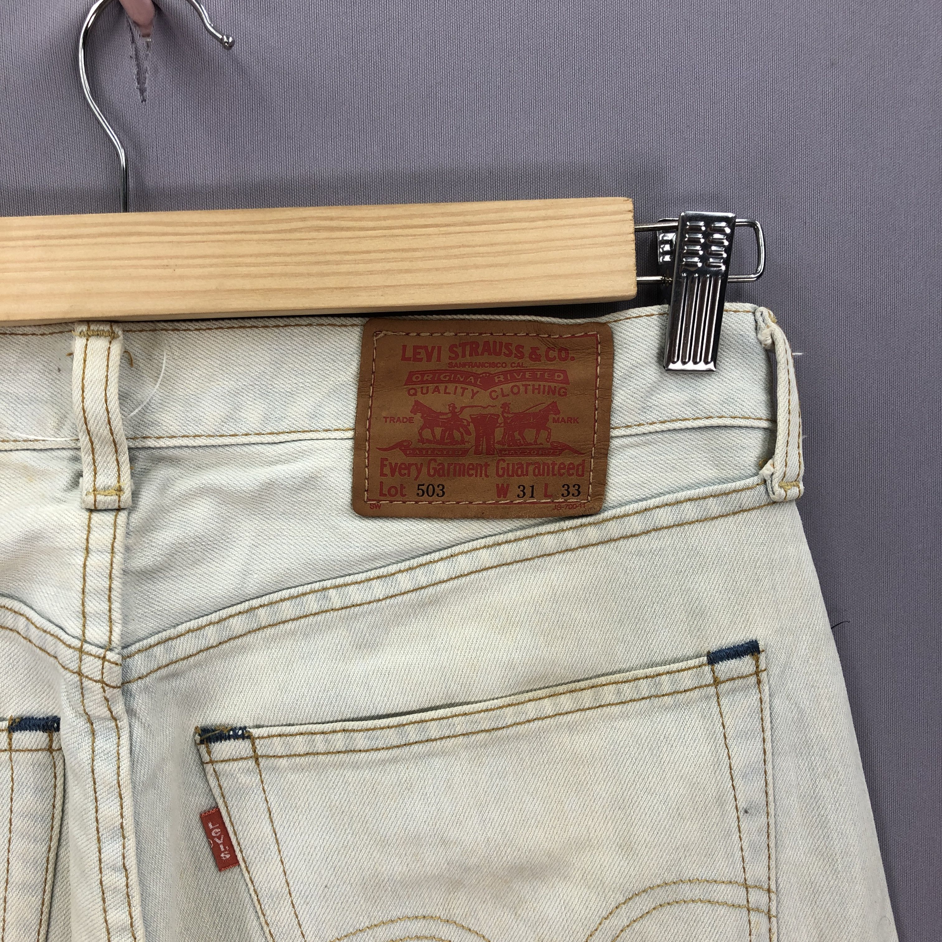 Levi's Vintage Levis 503 Sun Faded Jeans Levi's Light Wash Denim Size US 30 / EU 46 - 5 Thumbnail