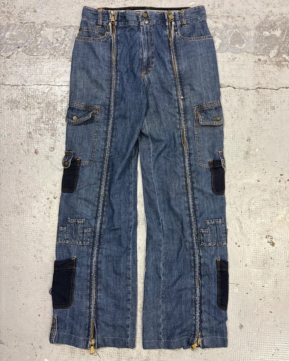 Dolce & Gabbana SS2003 Dolce & Gabbana Blue Aviator Full Zip Cargo Jeans Size US 32 / EU 48 - 1 Thumbnail