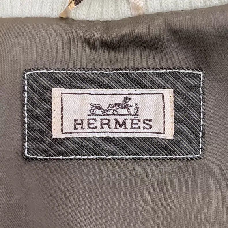 Hermes Hermes White Collar Zip Wool Faux Fur Baseball Jacket Size M / US 6-8 / IT 42-44 - 5 Thumbnail
