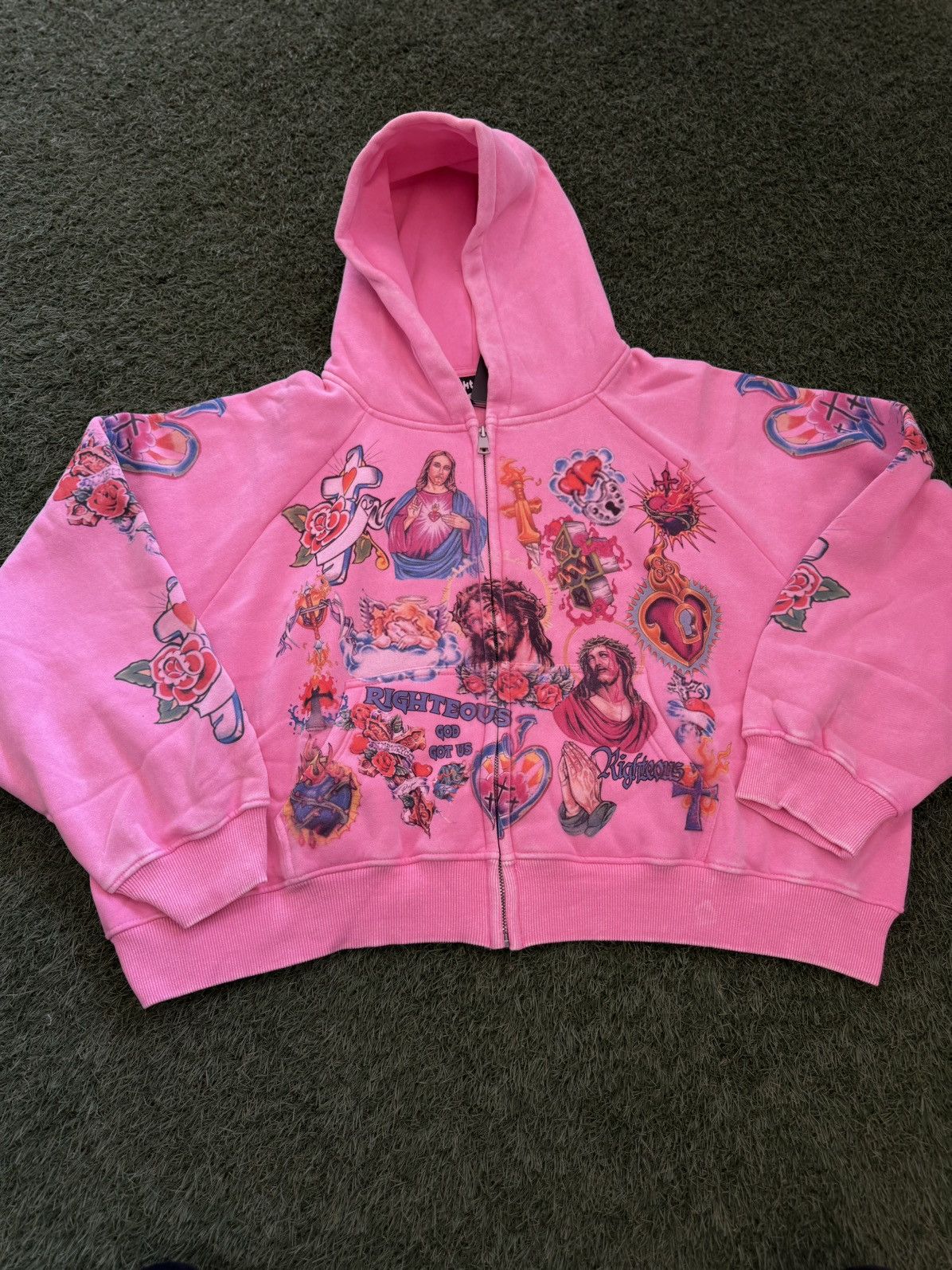 Other We Are Righteous Pink Zip Up Hoodie Size Small (NEW) Size US S / EU 44-46 / 1 - 1 Thumbnail