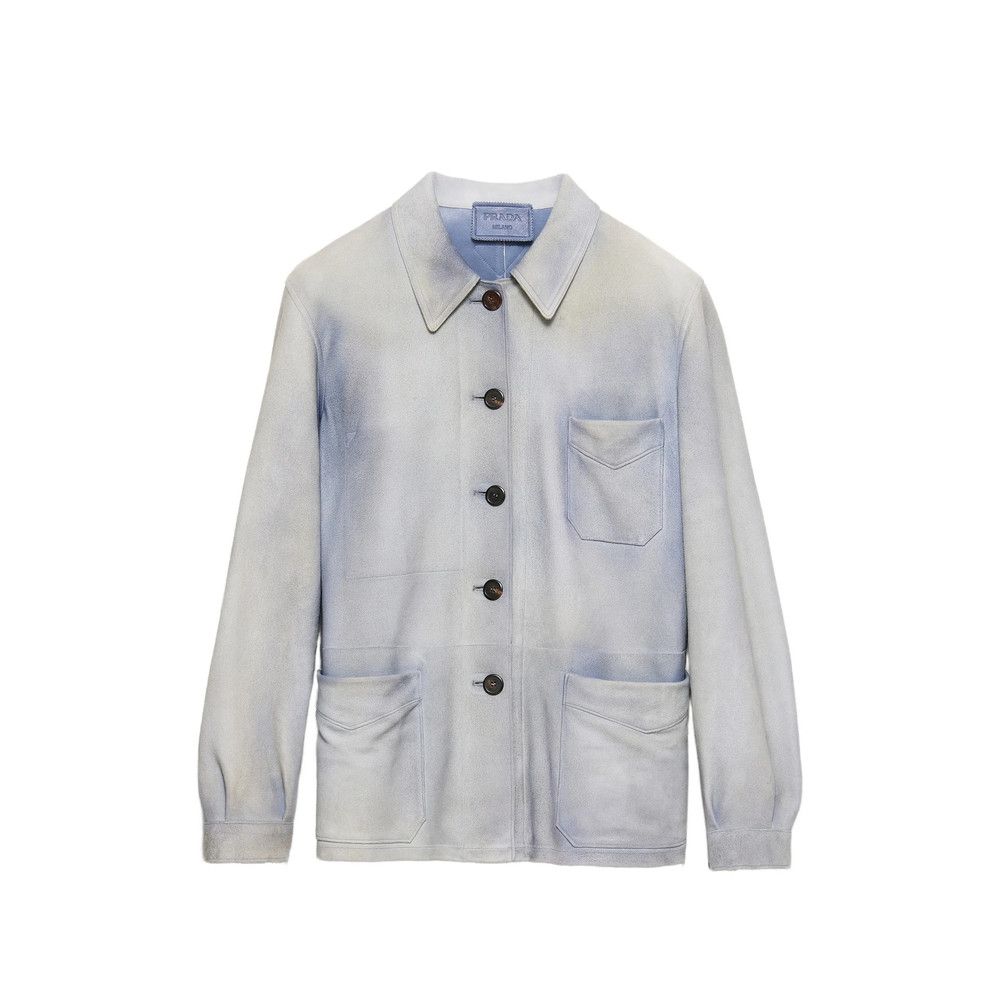 Prada Prada BLUE Jackets - Leather Jackets Size S / US 4 / IT 40 - 1 Thumbnail