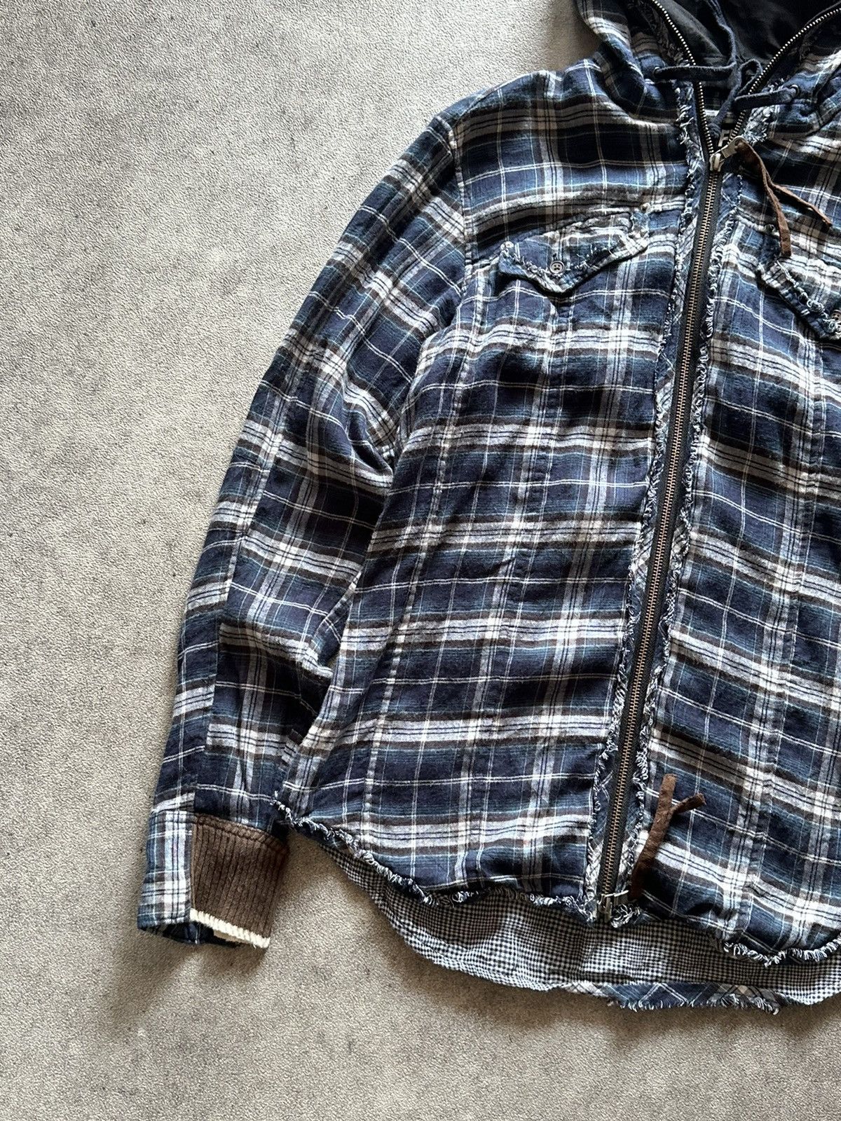 If Six Was Nine 90s Japanese PPFM Plaid Flannel Zip Up Punk LGB Jacket Size US M / EU 48-50 / 2 - 2 Thumbnail