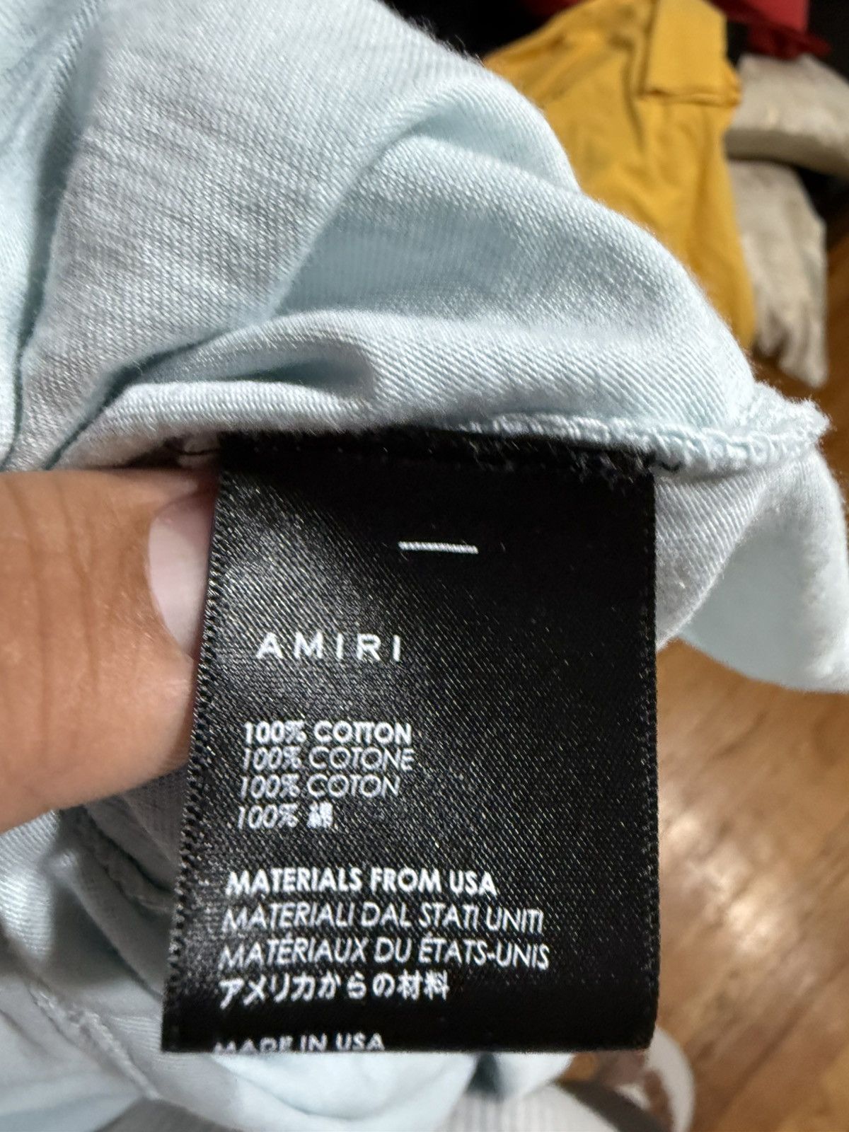 Amiri Amiri Blue Large Logo T Shirt Size XXL Size US XXL / EU 58 / 5 - 5 Thumbnail