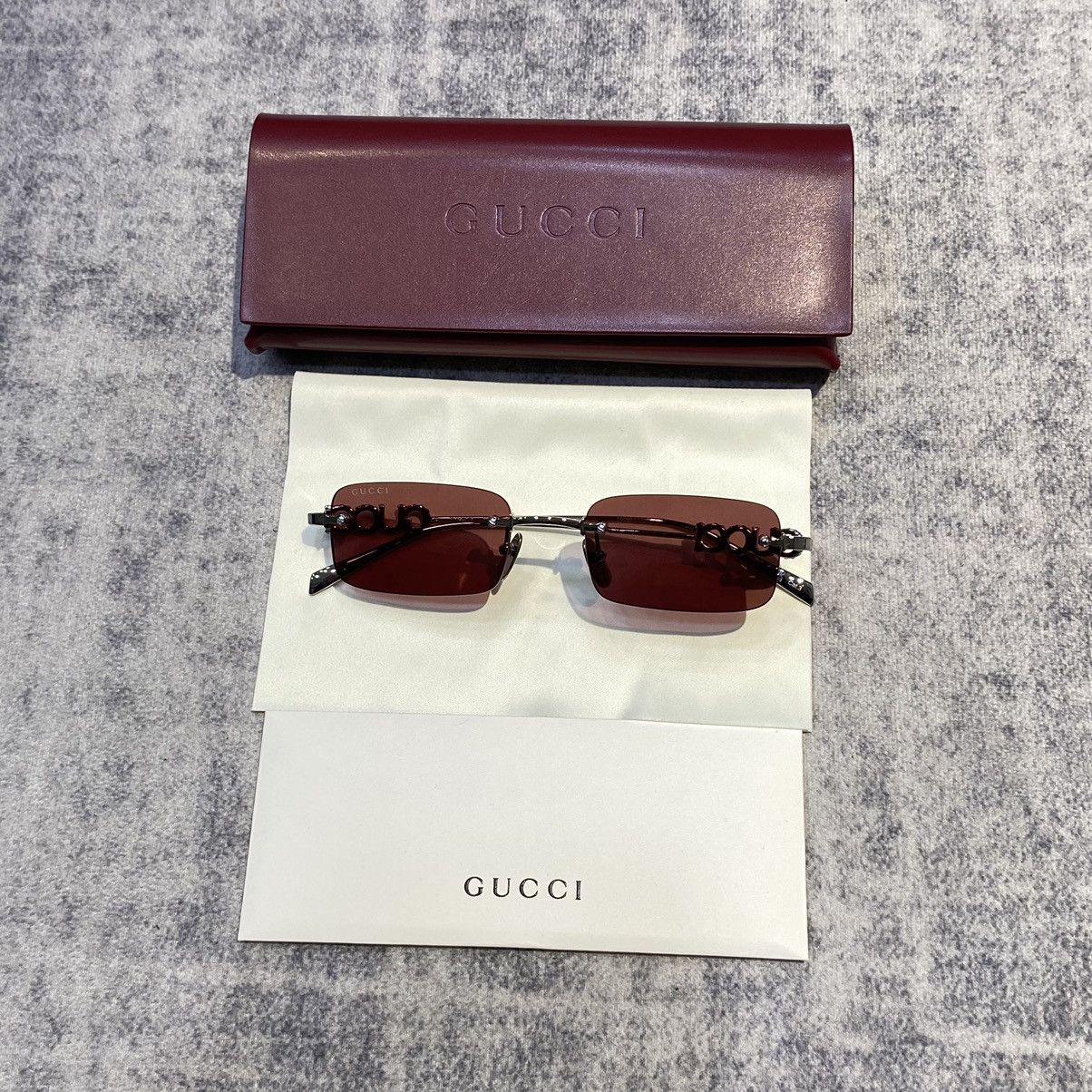 Gucci GUCCI GG1808S 004 SILVER RED Size ONE SIZE - 8 Thumbnail