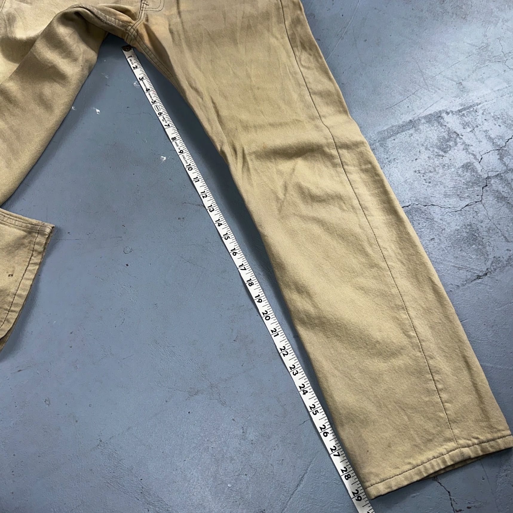 Levi's VINTAGE Levi's 501 Jeans Men Beige 90s USA Light Wash Straight Regular 31x30 31x29 Denim Cotton Button Closure Size US 31 - 5 Thumbnail
