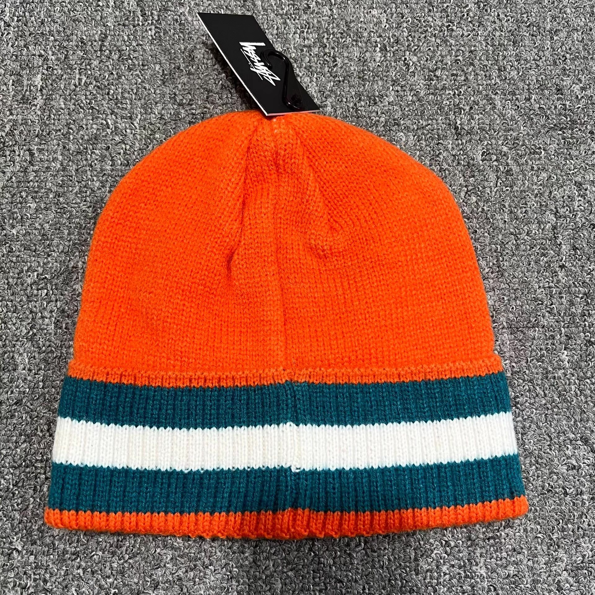 Stussy Stussy Rubber Logo Color Block Knit Beanie Q7 Size ONE SIZE - 5 Thumbnail