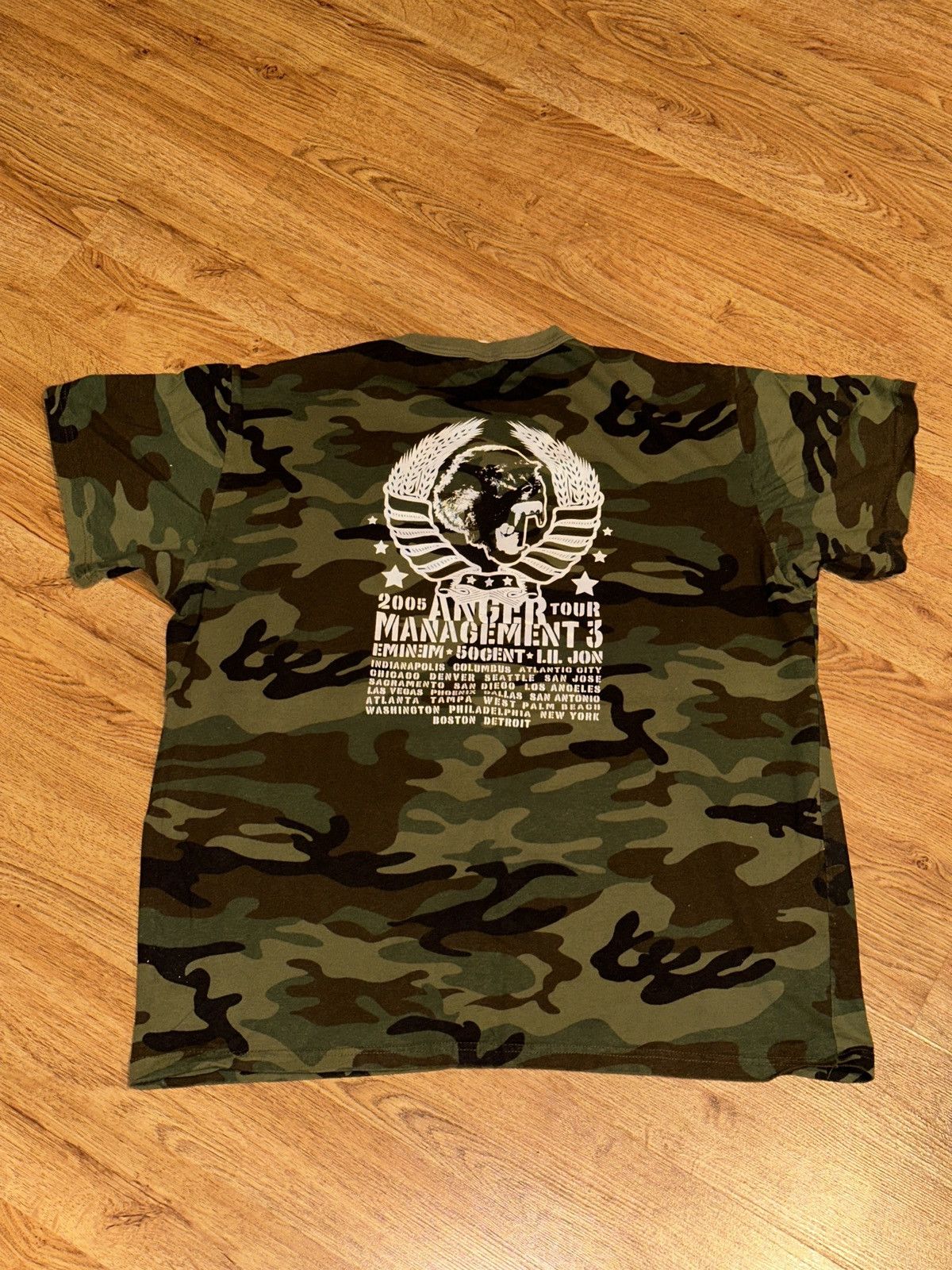 Rap Tees × Vintage Vtg Y2K 2005 Eminem 50 Cent Anger Management 3 Tour Tee XL Size US XL / EU 56 / 4 - 1 Thumbnail