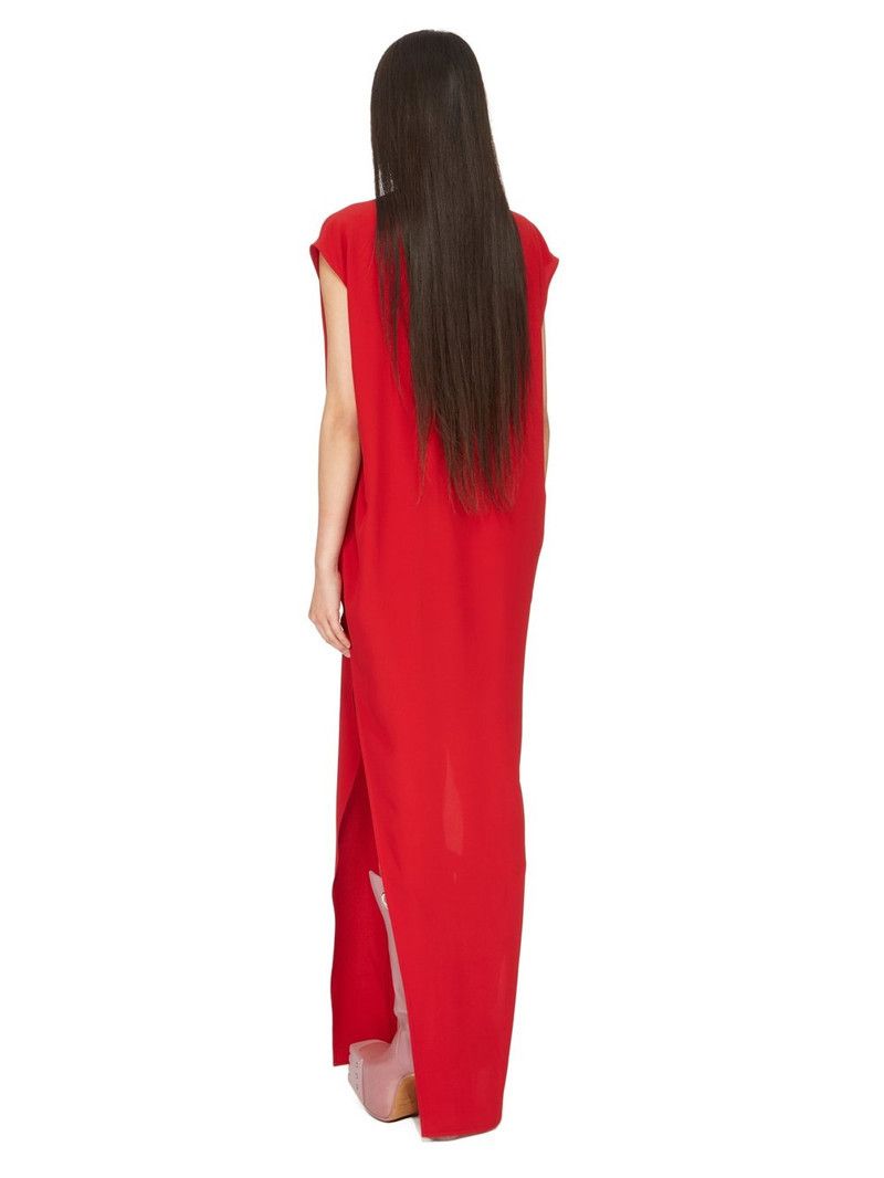 Rick Owens o1y0126 Maxi Dress in Red Size M / US 6-8 / IT 42-44 - 3 Thumbnail