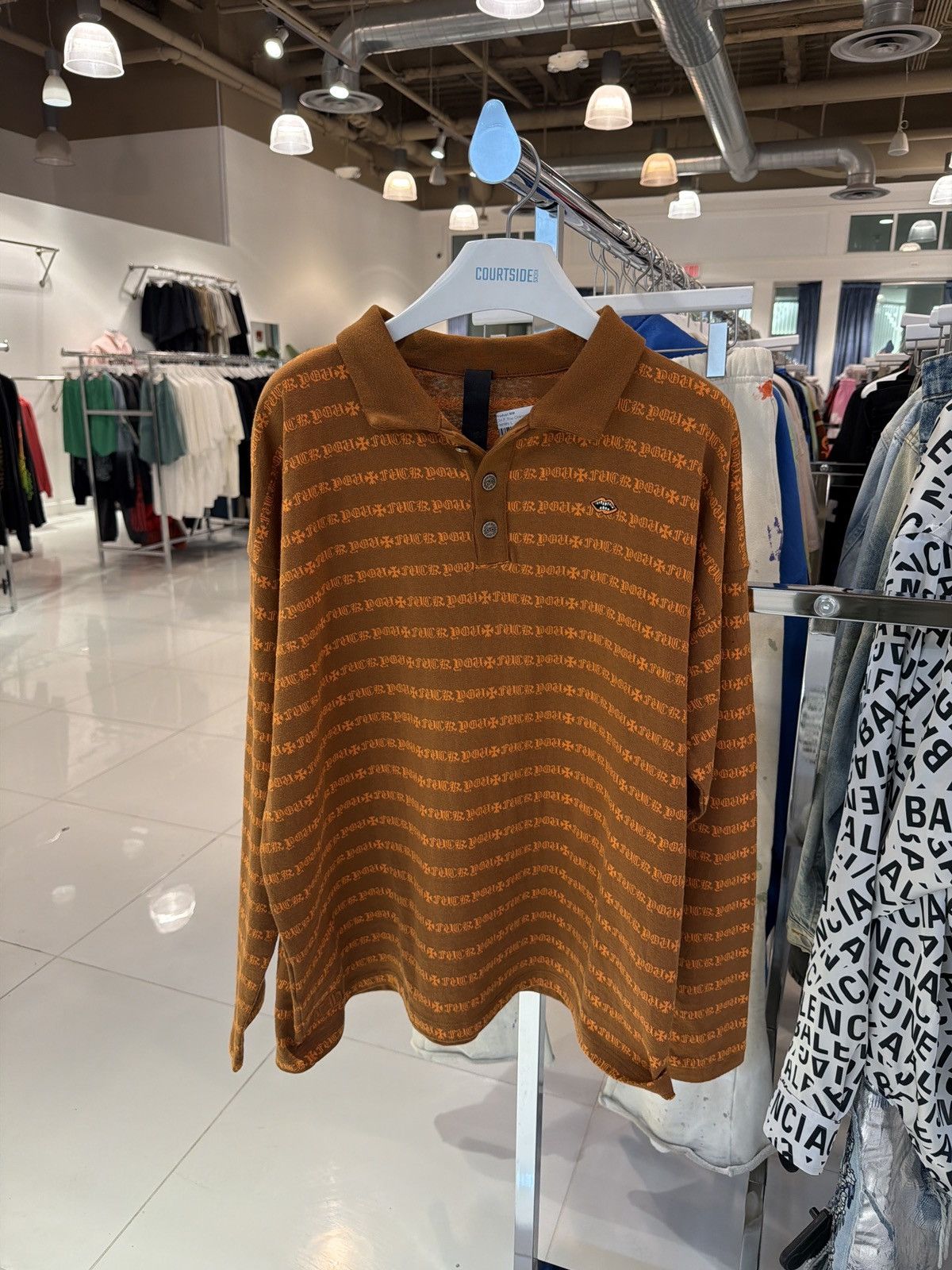 Chrome Hearts Chrome Hearts F You Orange Polo L/S Size US M / EU 48-50 / 2 - 1 Thumbnail