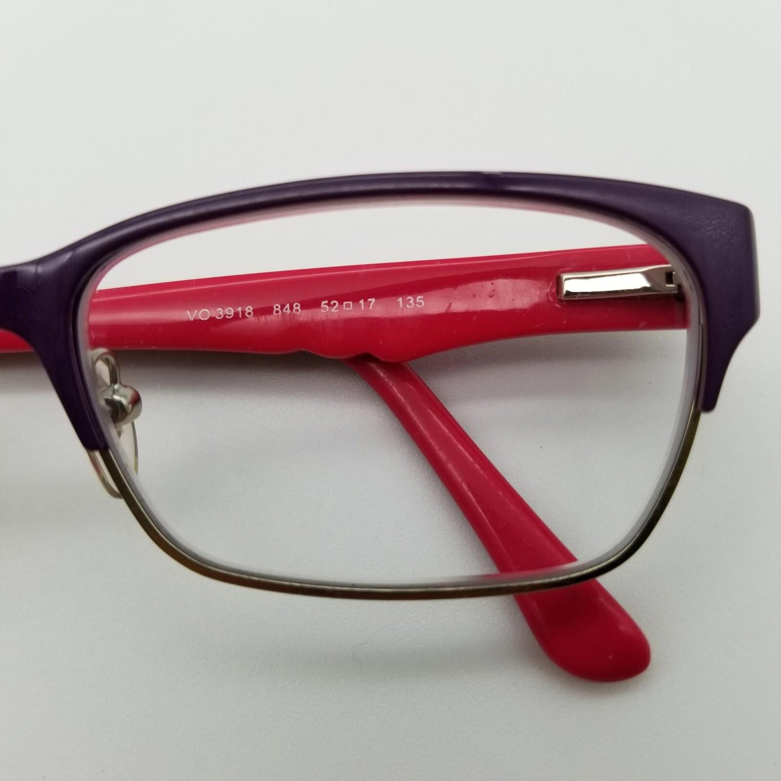 Vogue Vogue Eyeglasses FRAMES ONLY VO 3918 934 52-17-135 Pink Y969 Size ONE SIZE - 3 Thumbnail