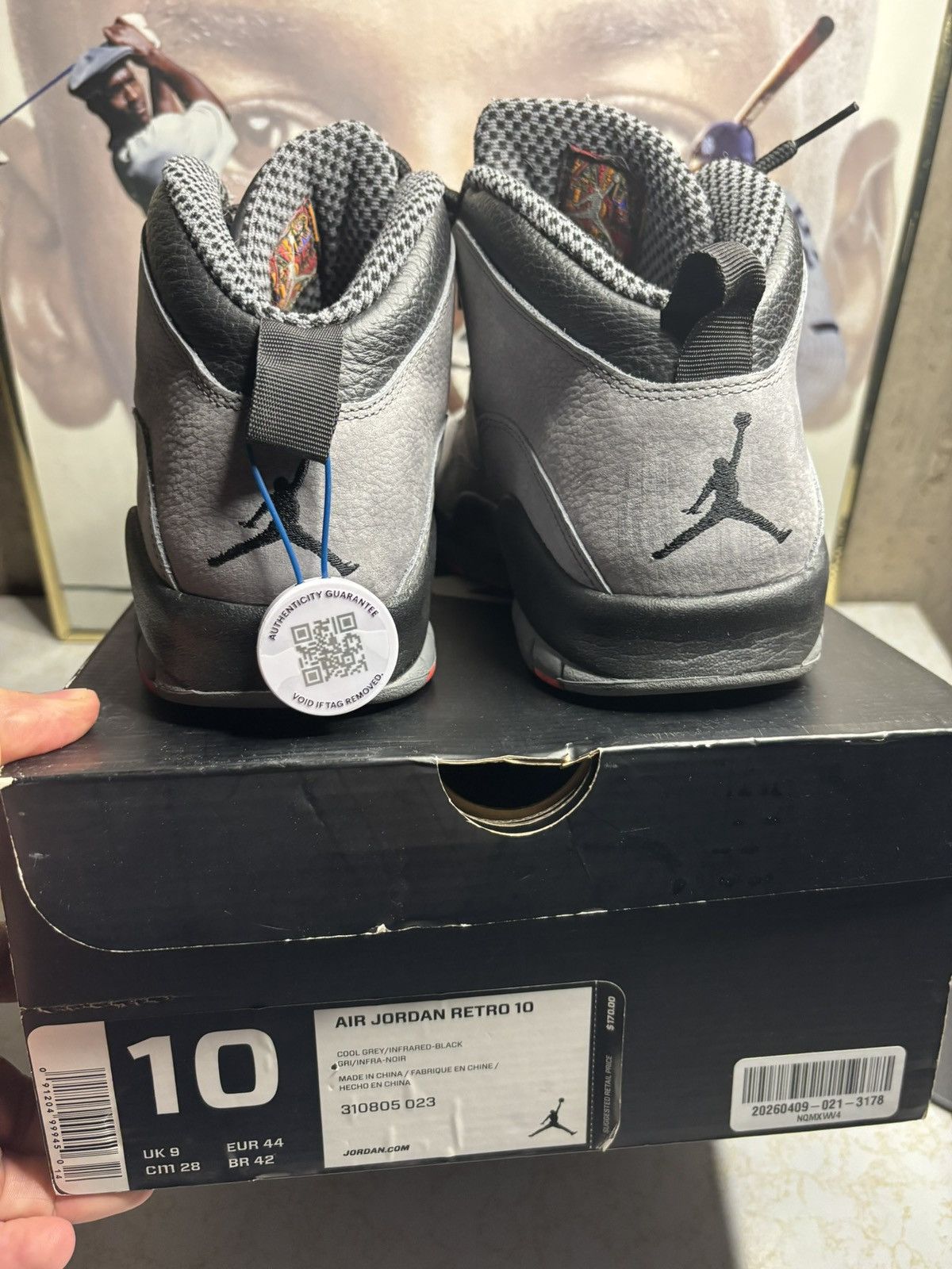 Jordan Brand Air Jordan 10 Retro Cool Grey Size US 10 / EU 43 - 7 Thumbnail