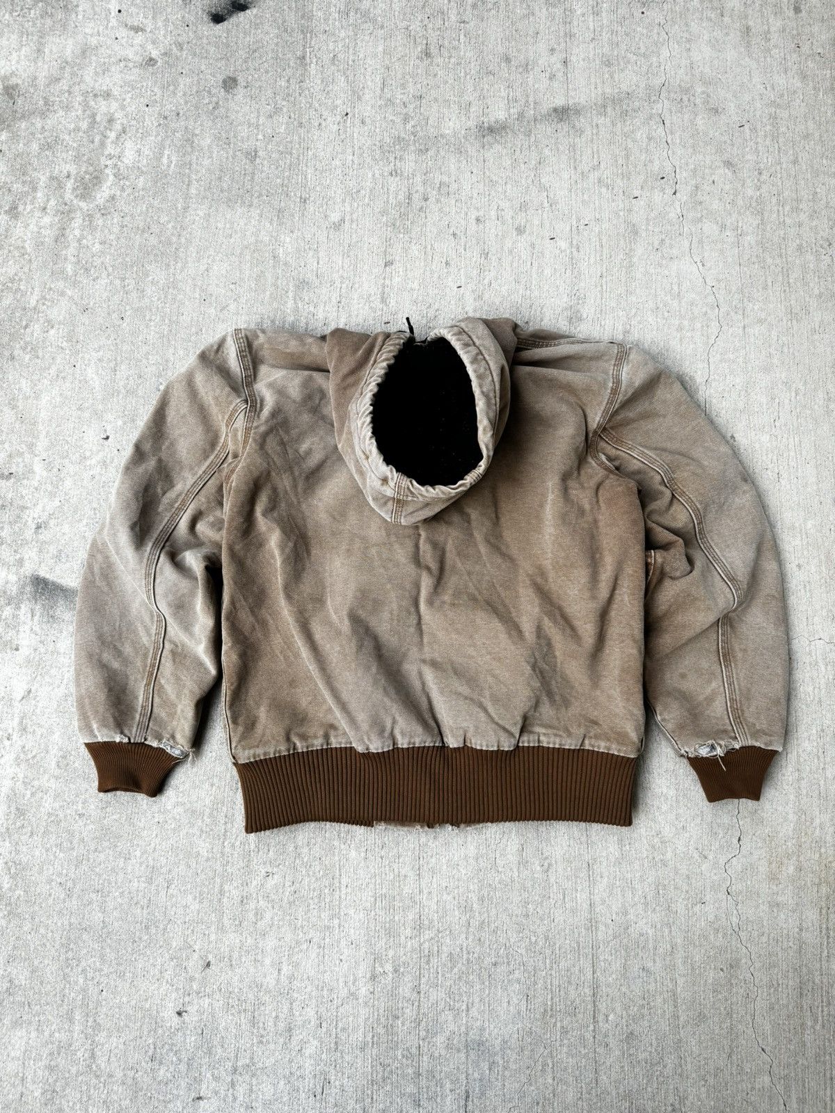 Carhartt × Vintage Vintage khaki brown carhartt hooded jacket Size US M / EU 48-50 / 2 - 2 Thumbnail