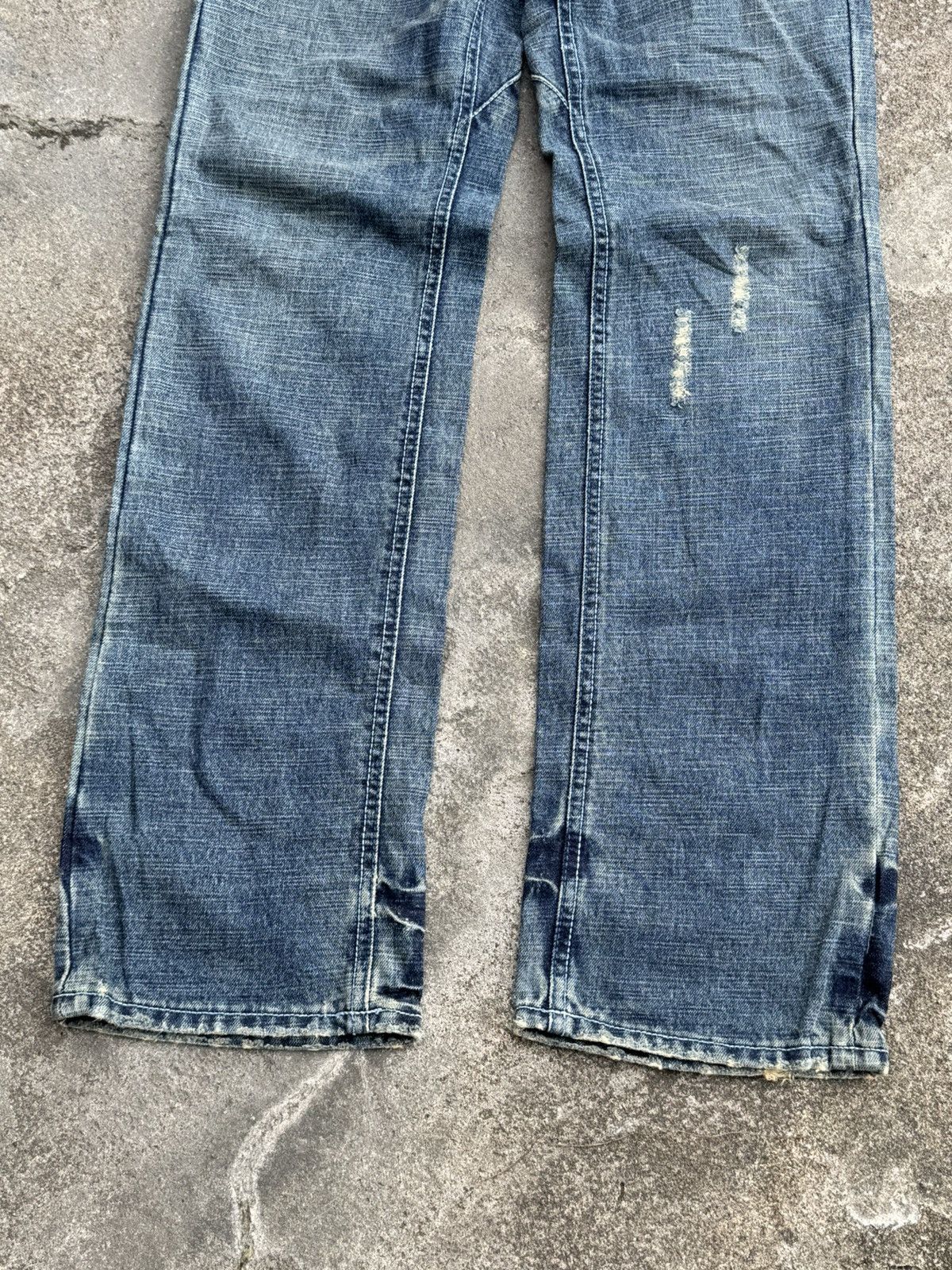 Tornado Mart Mudwash Lee Denim Distressed Flare Japanese Size US 29 - 4 Thumbnail