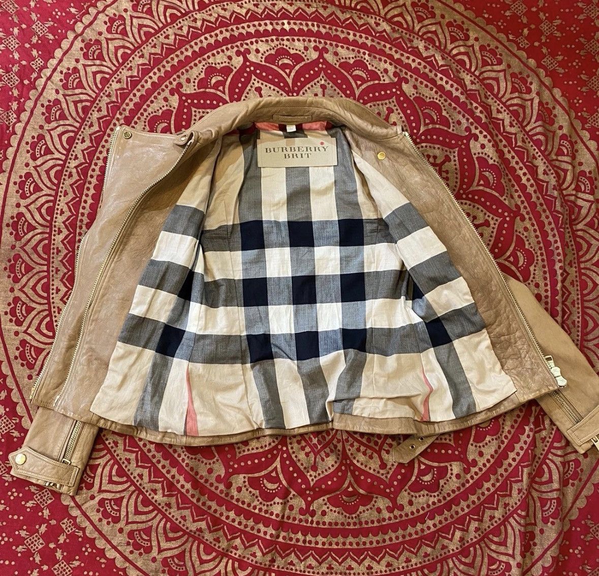 Burberry Burberry leather jacket - Burberry Leather Biker Jacket Size S / US 4 / IT 40 - 3 Thumbnail