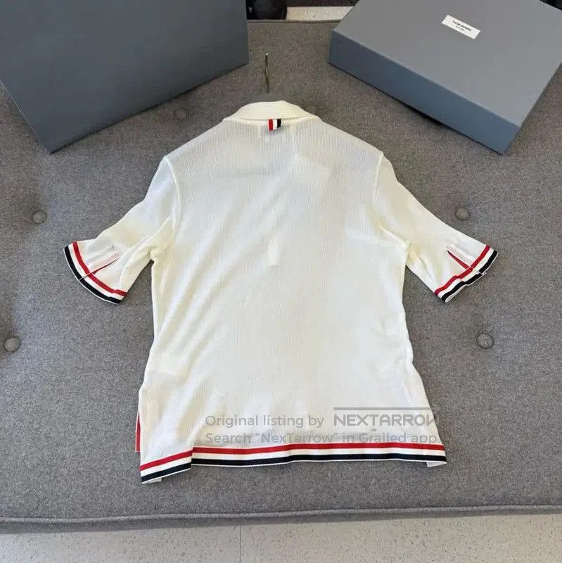 Thom Browne Thom Browne Summer White Cotton Short Sleeve T-Shirt . Size M / US 6-8 / IT 42-44 - 3 Thumbnail